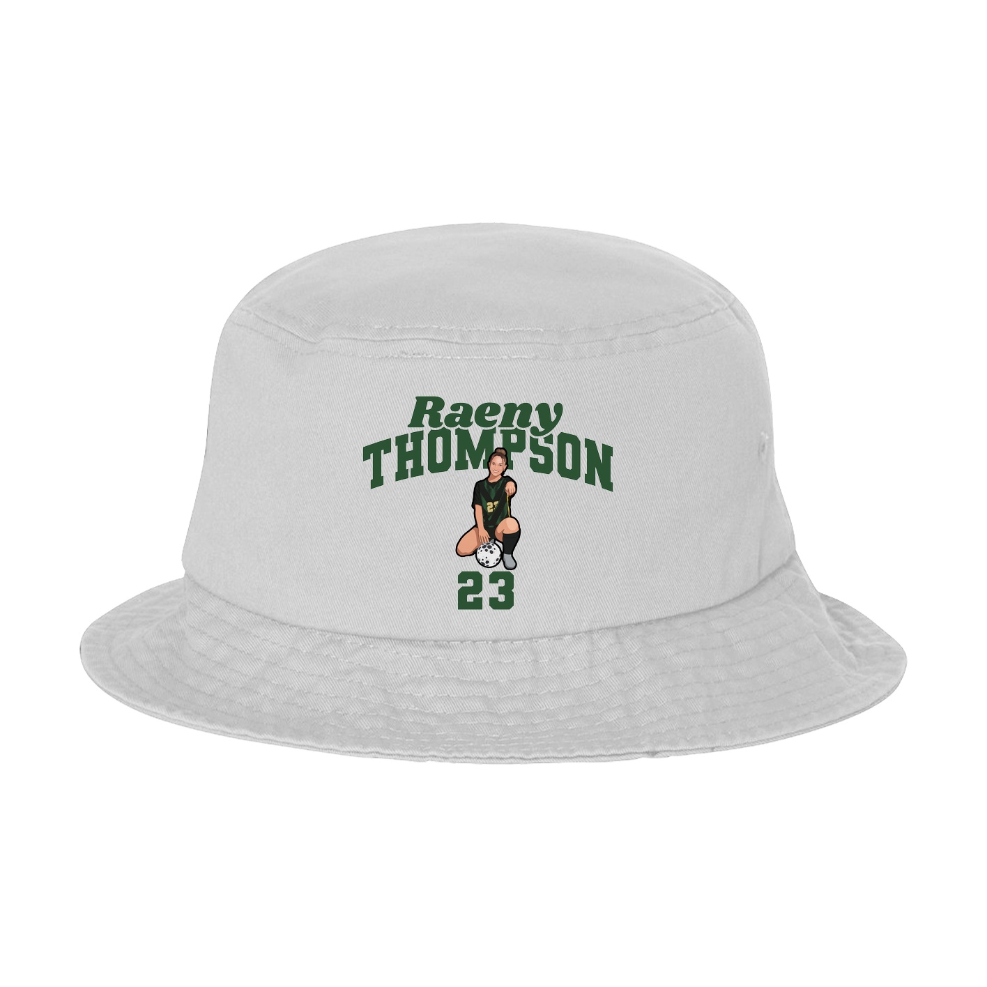 Bucket Cap — Signature Arch in White