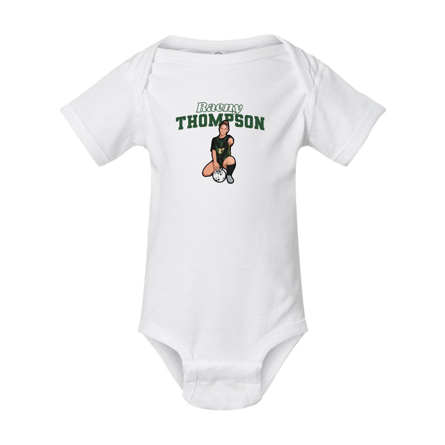 Baby Onesie — Name Arch in White