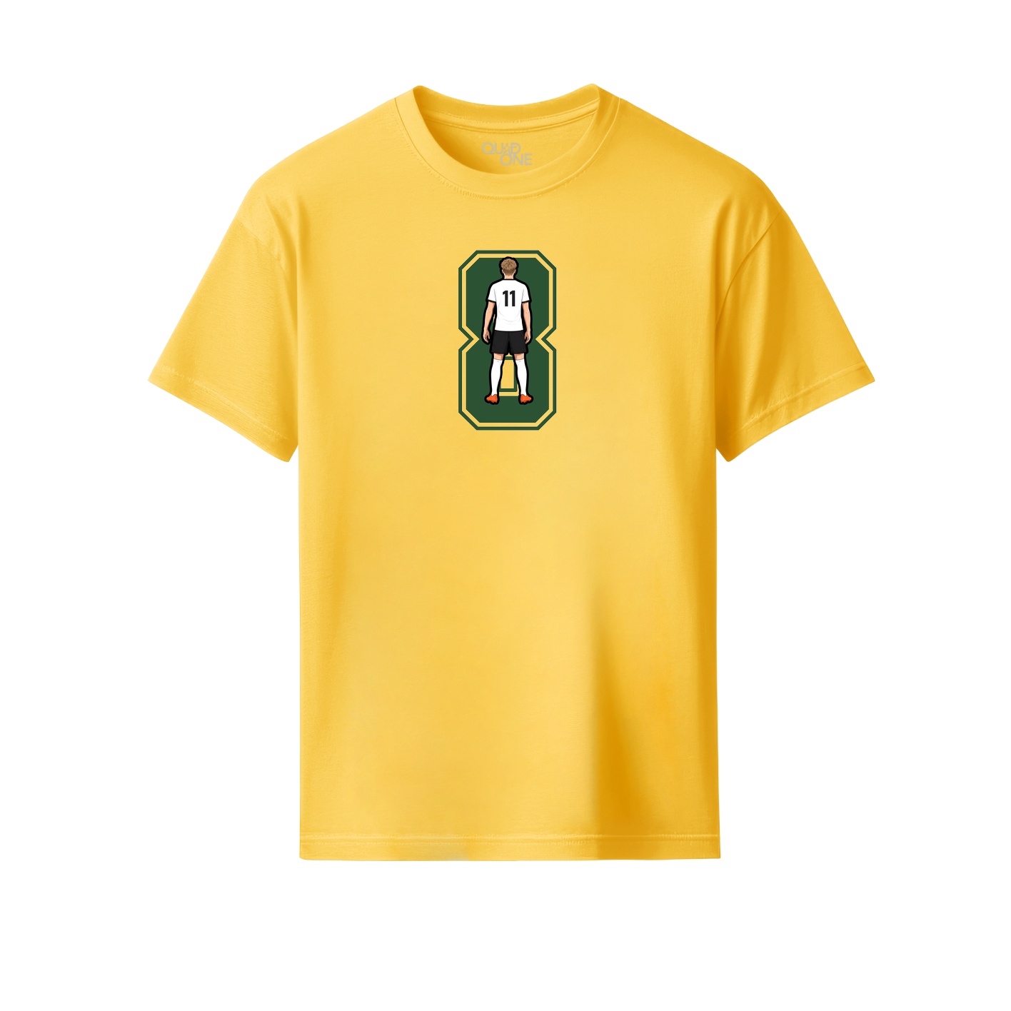 Youth Tee — Number in Yellow