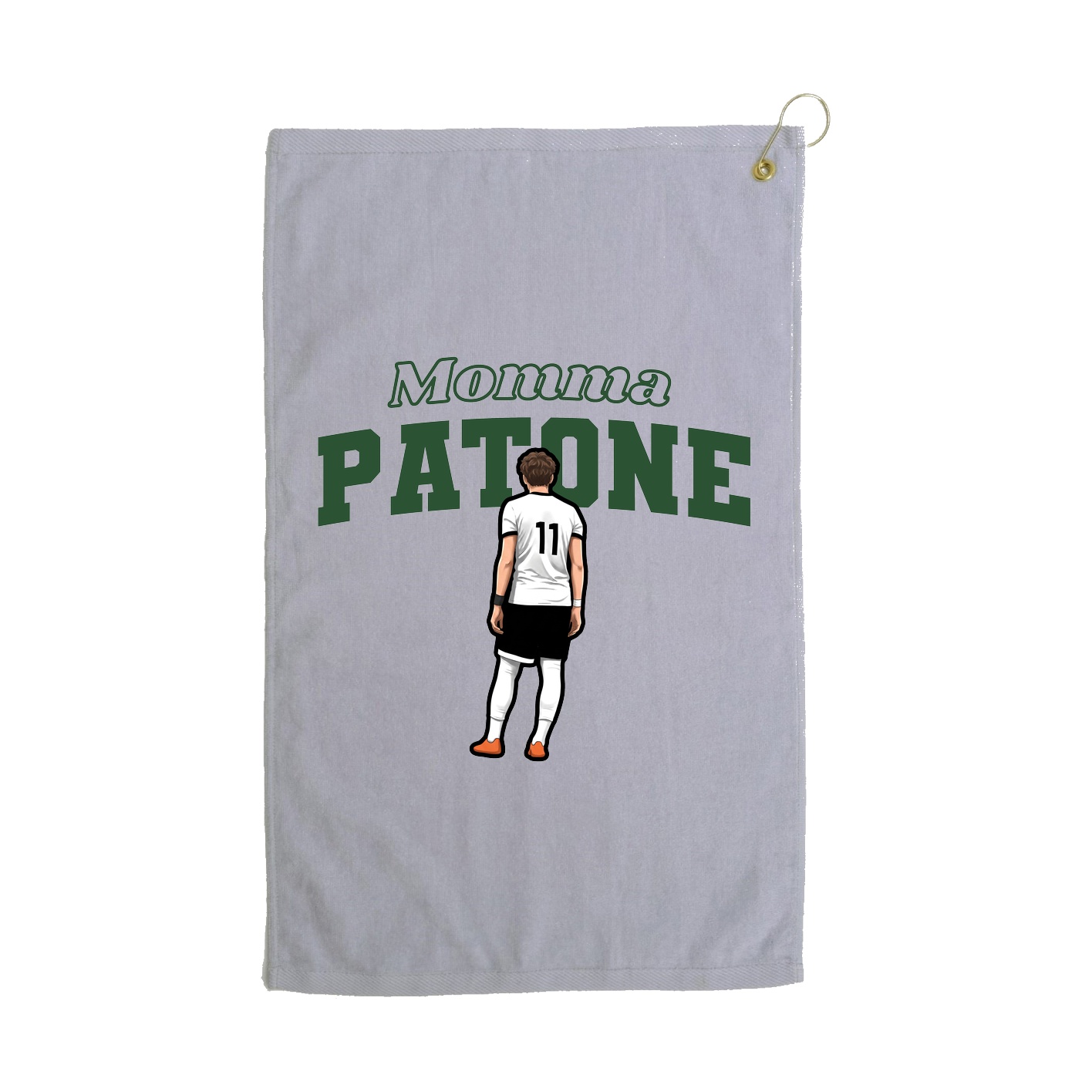 Golf Towel — Mothers Day Block in Grey