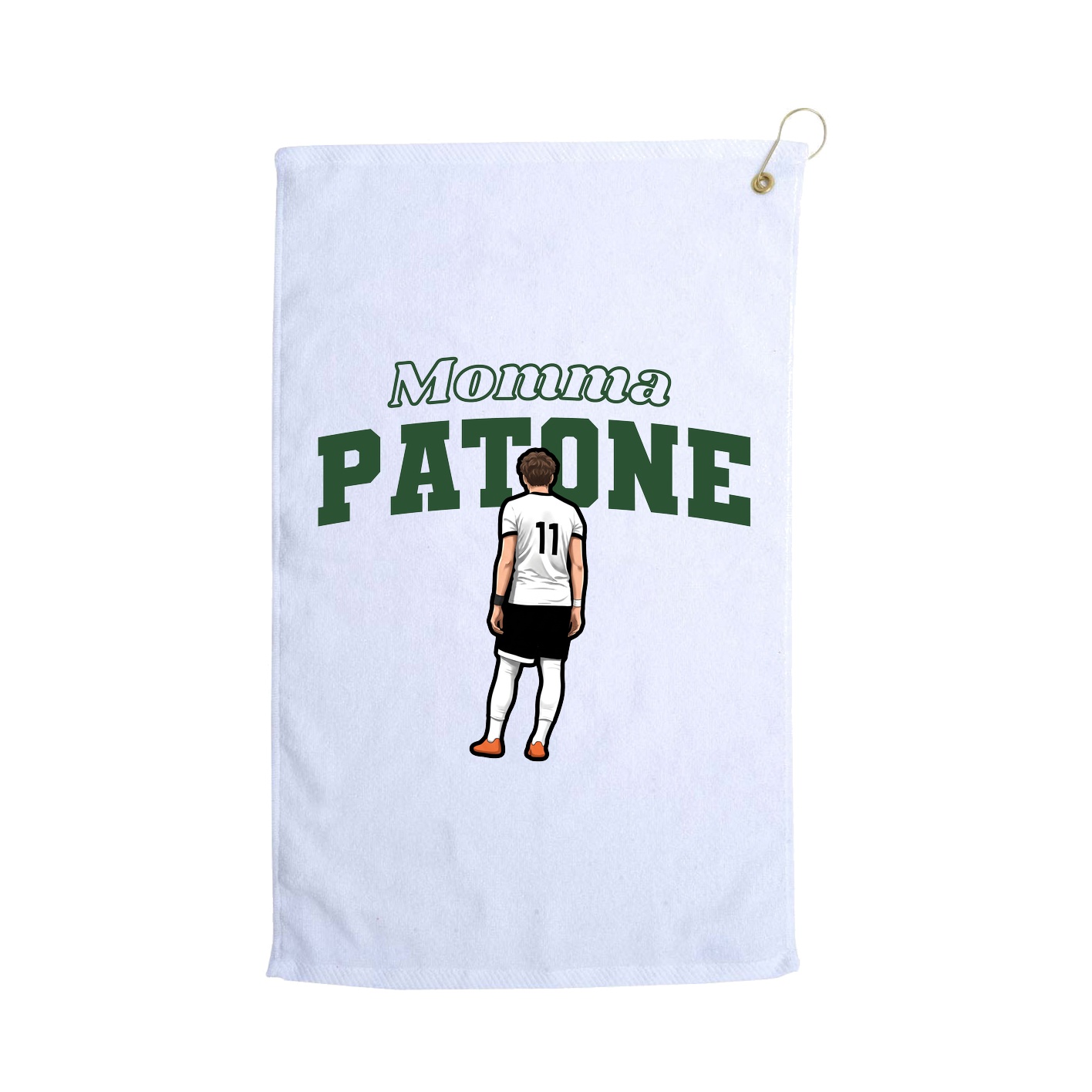 Golf Towel — Mothers Day Block in White