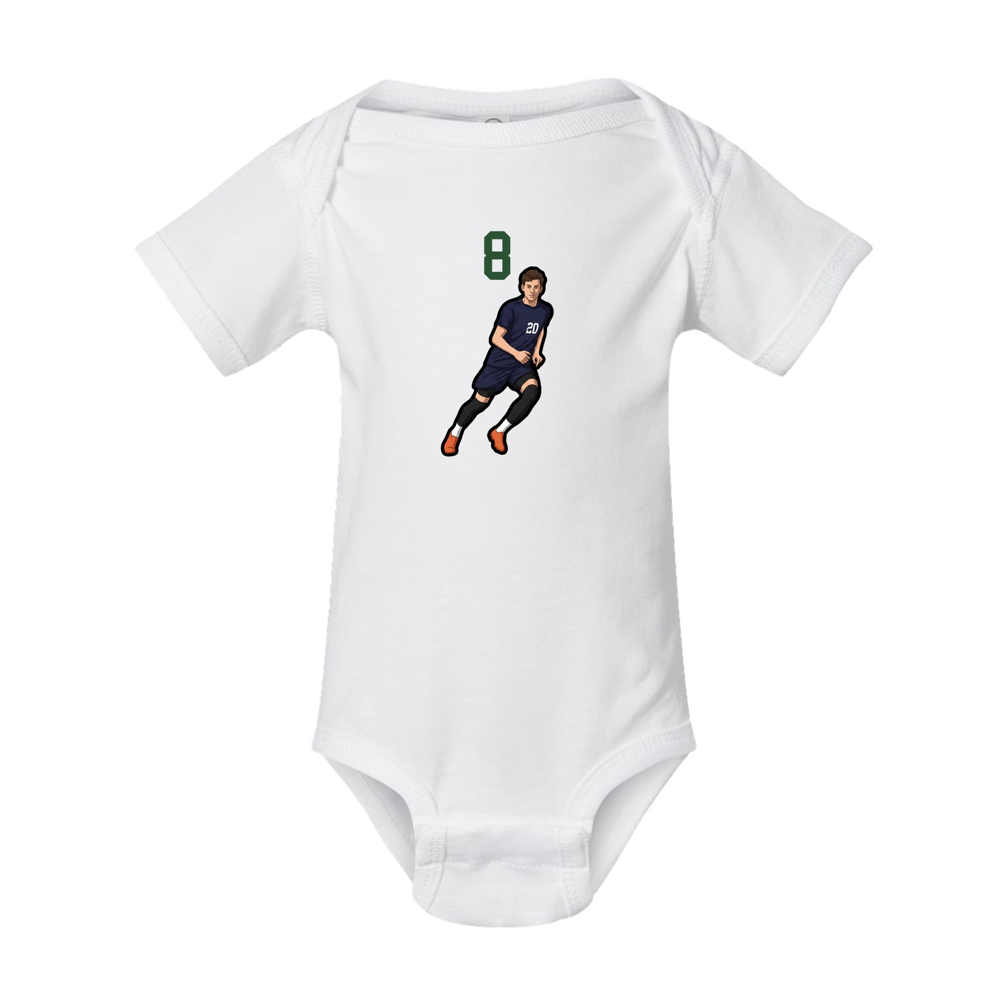 Baby Onesie — Number Top in White