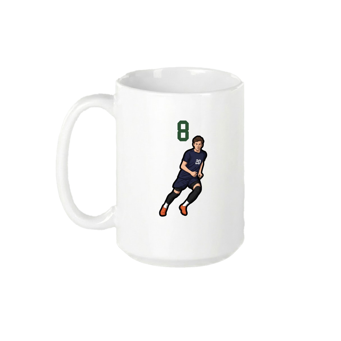 15oz Coffee Mug — Number Top in White