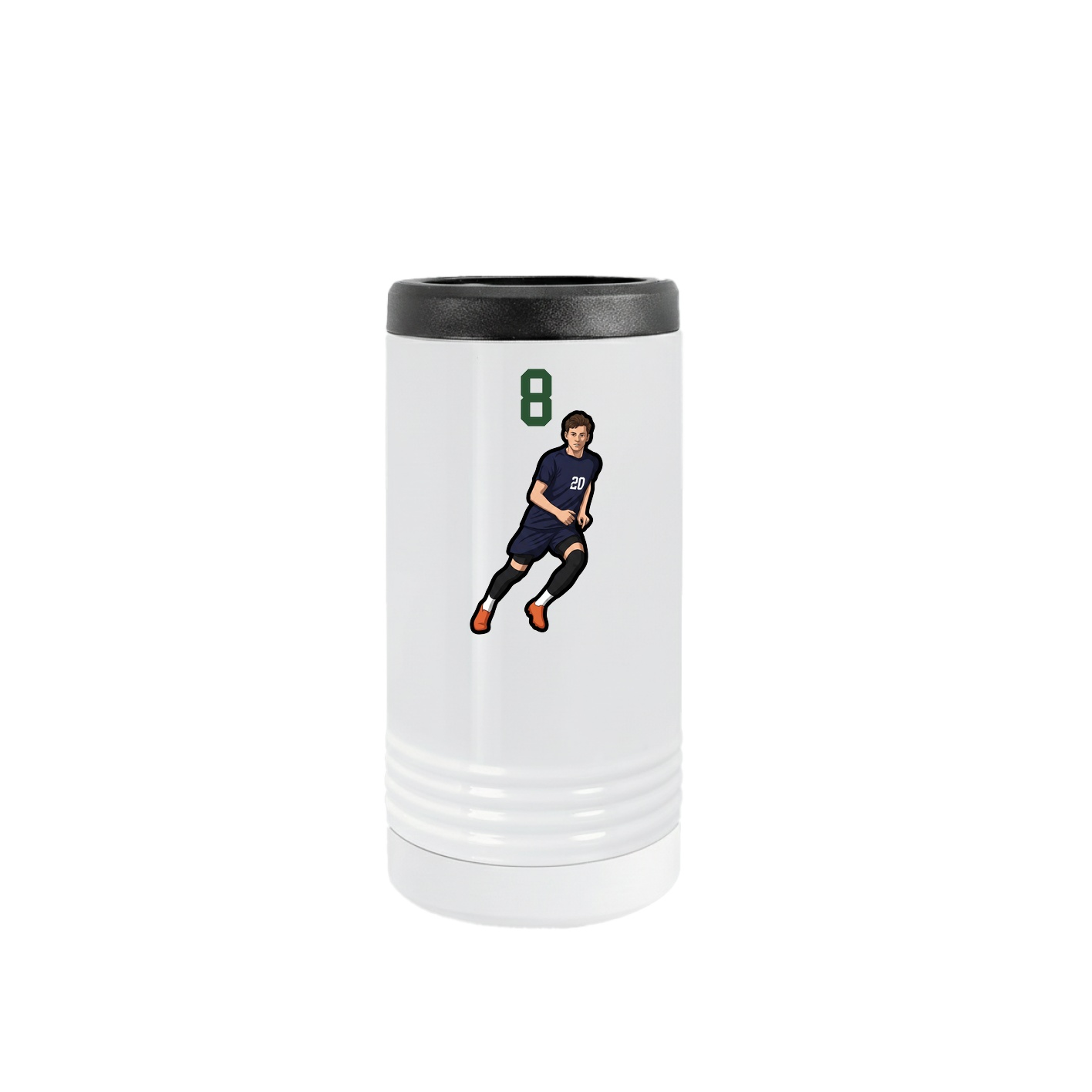 Slim Beverage Holder — Number Top in White