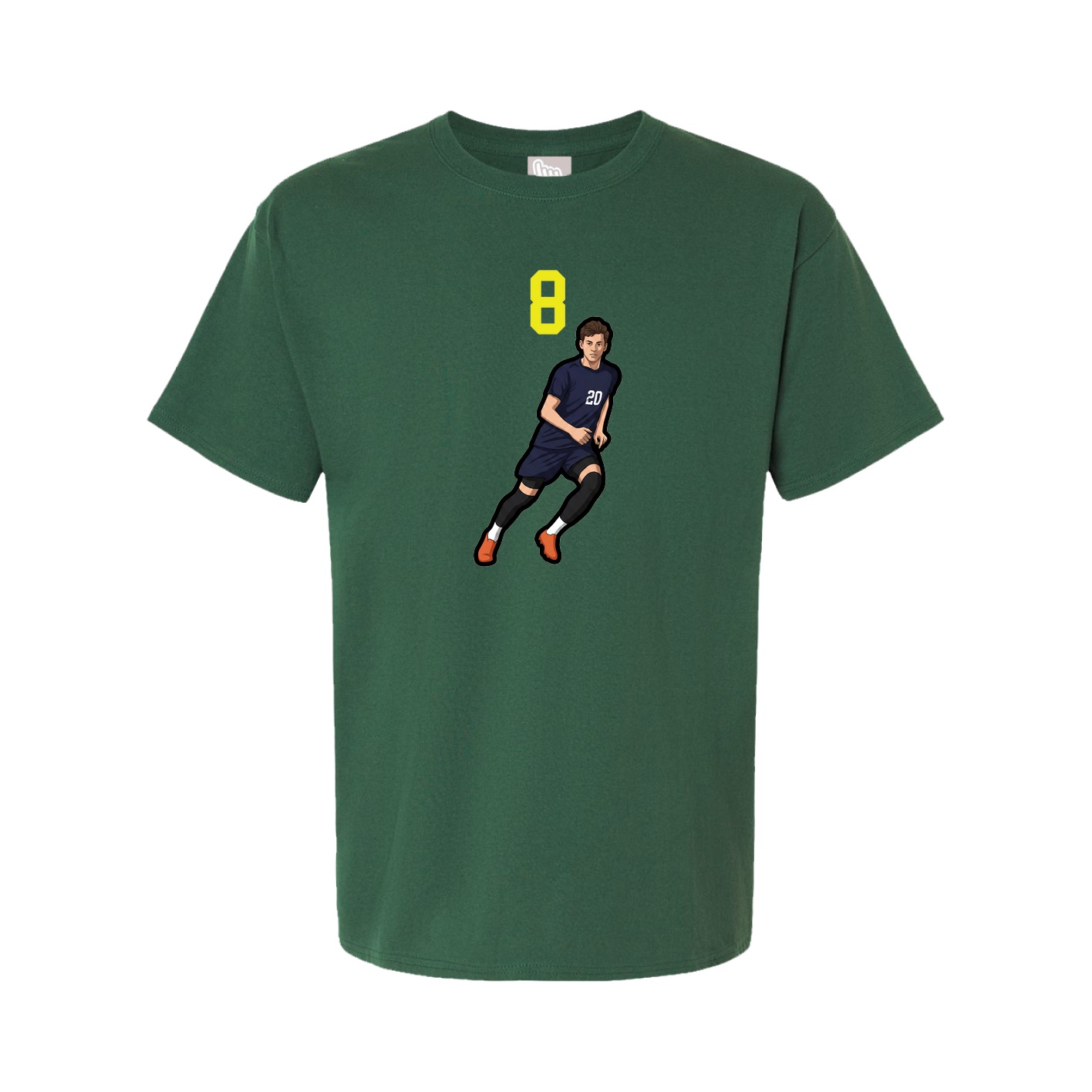 Youth Tee — Number Top in Green
