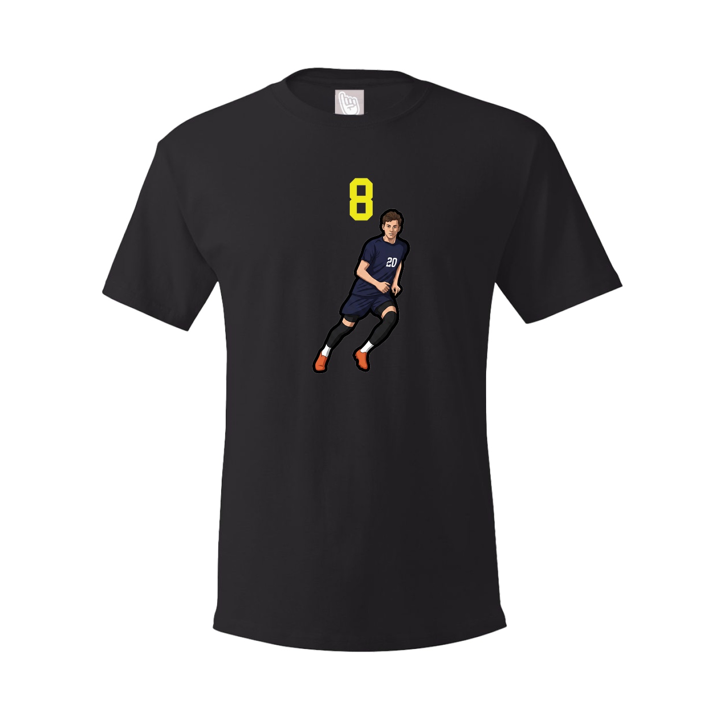 Youth Tee — Number Top in Black