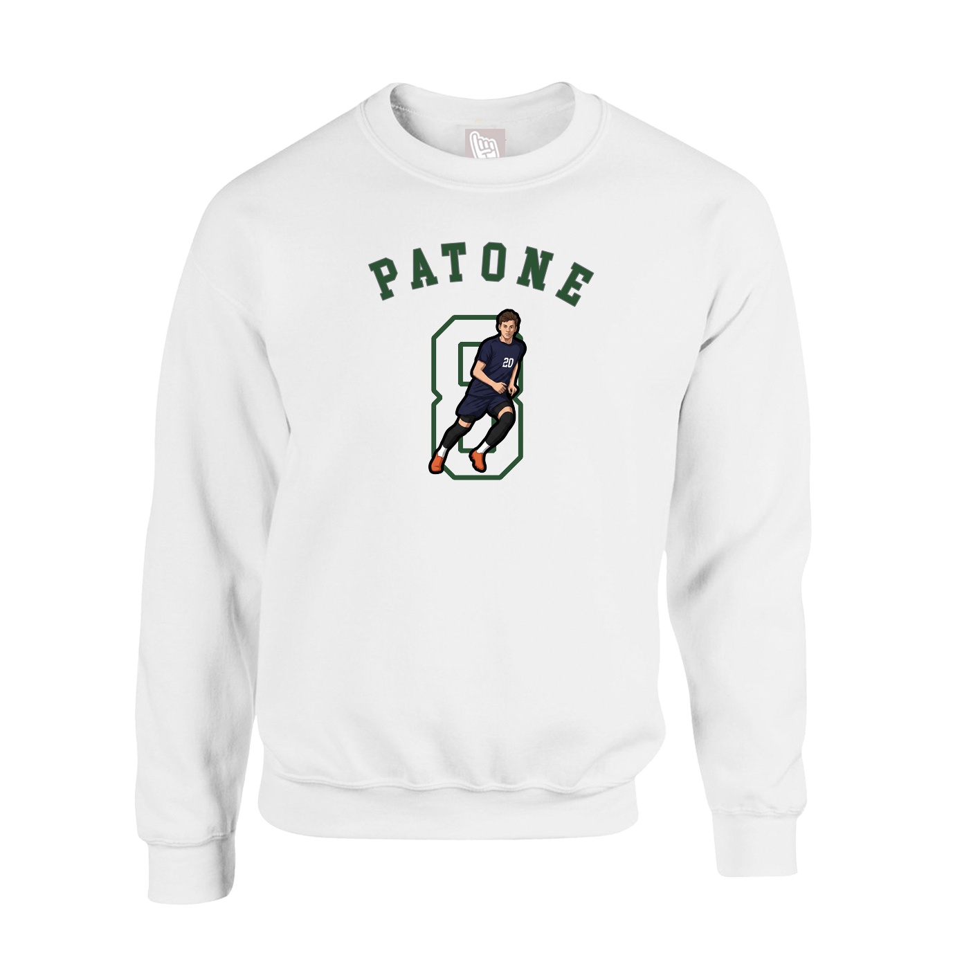 Fleece Crew — Shirsey Arch in White