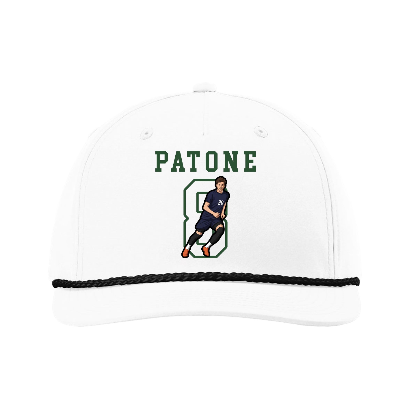 Five-Panel Classic Rope Cap — Shirsey in White