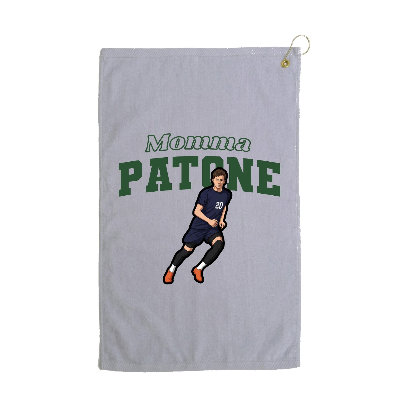Golf Towel — Mothers Day Block in Grey