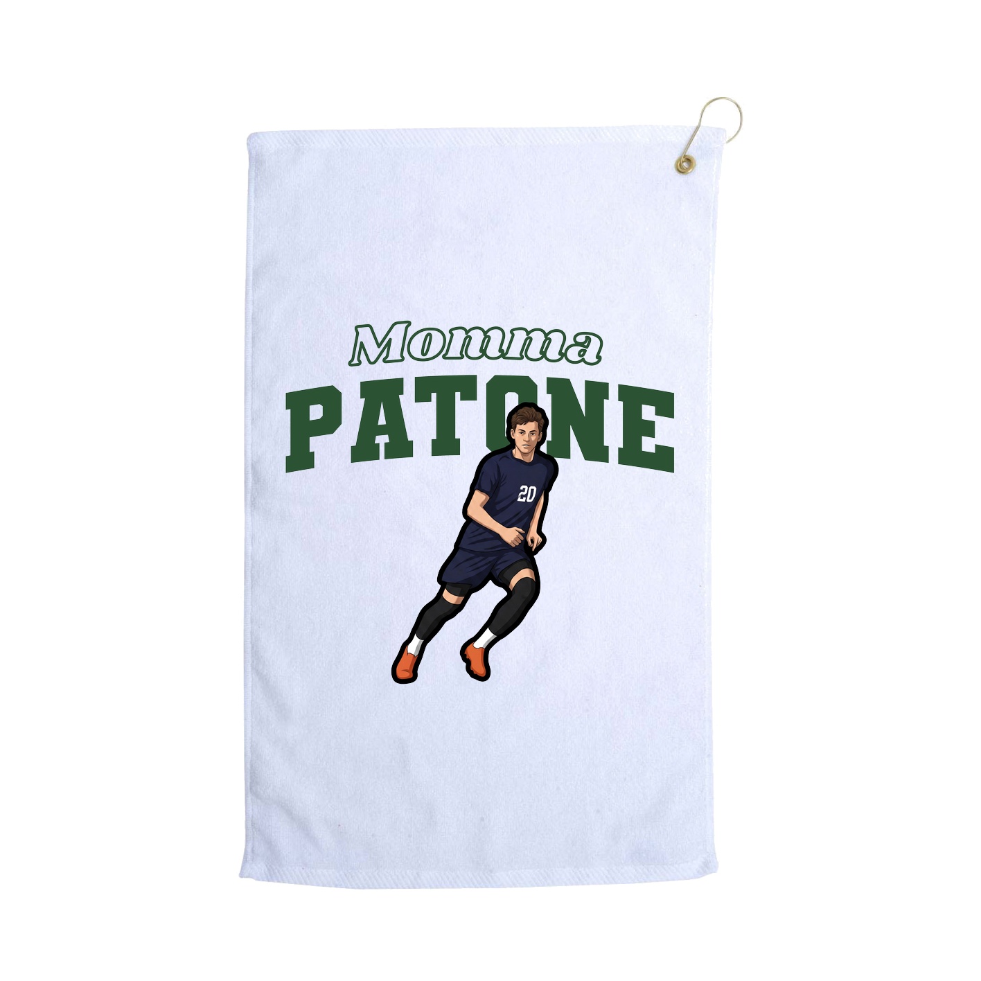 Golf Towel — Mothers Day Block in White