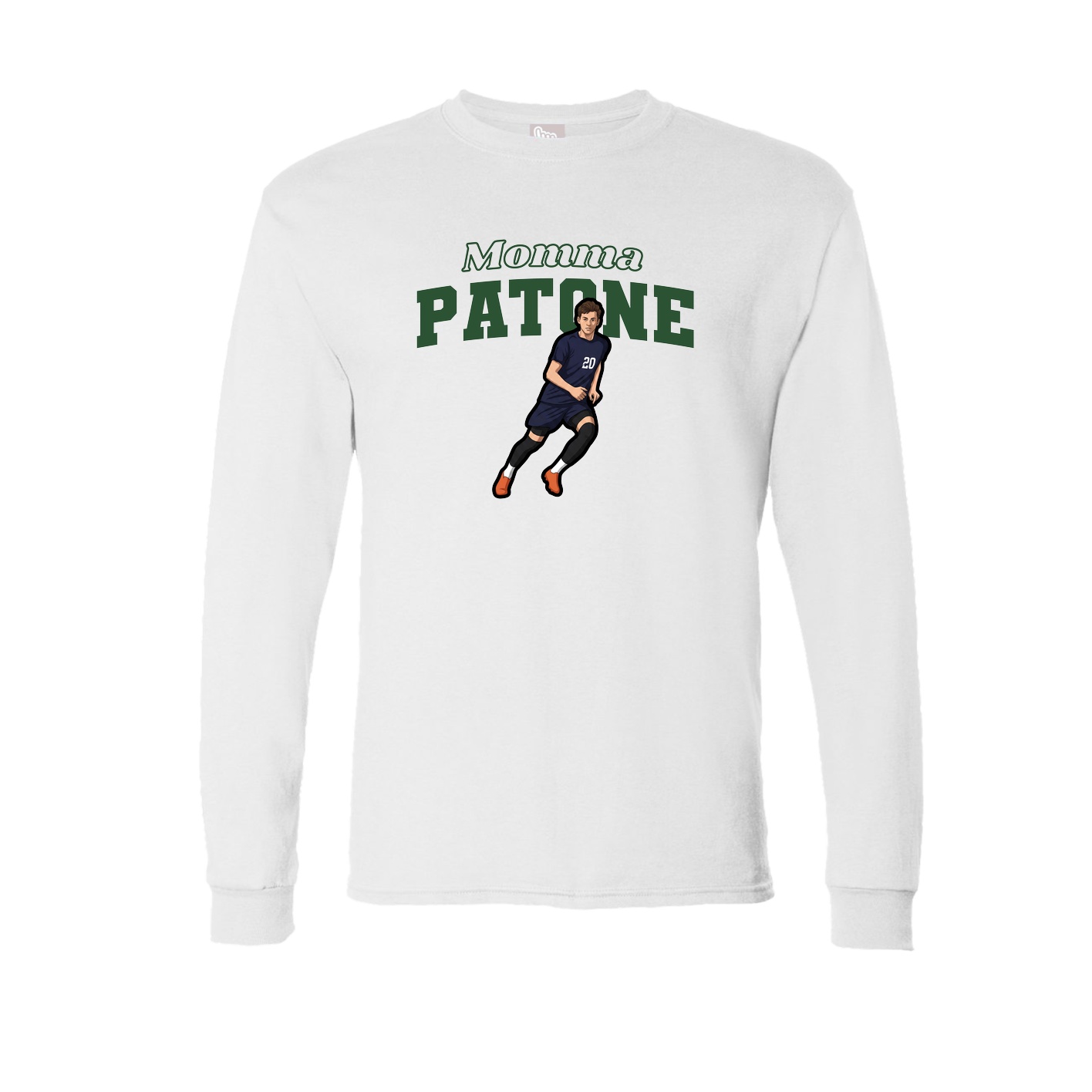 Long Sleeve Tee — Mothers Day Block in White