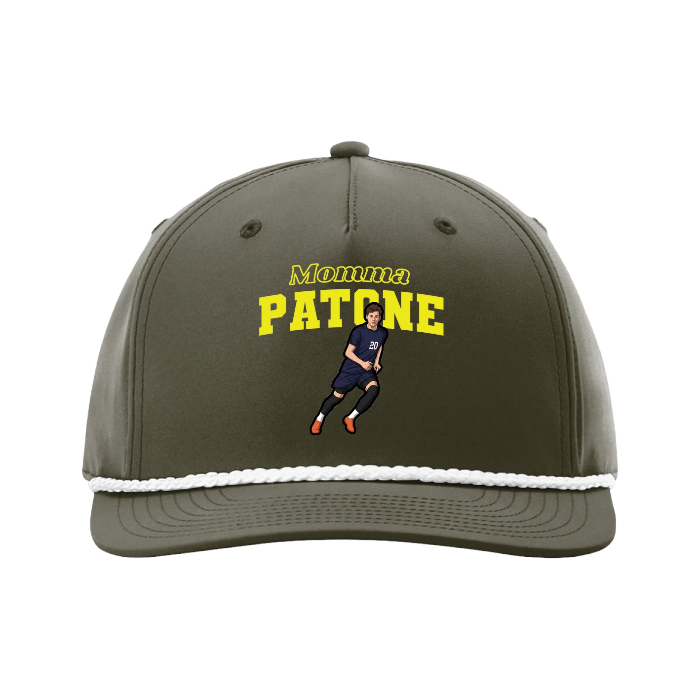 Five-Panel Classic Rope Cap — Mothers Day Block in Green