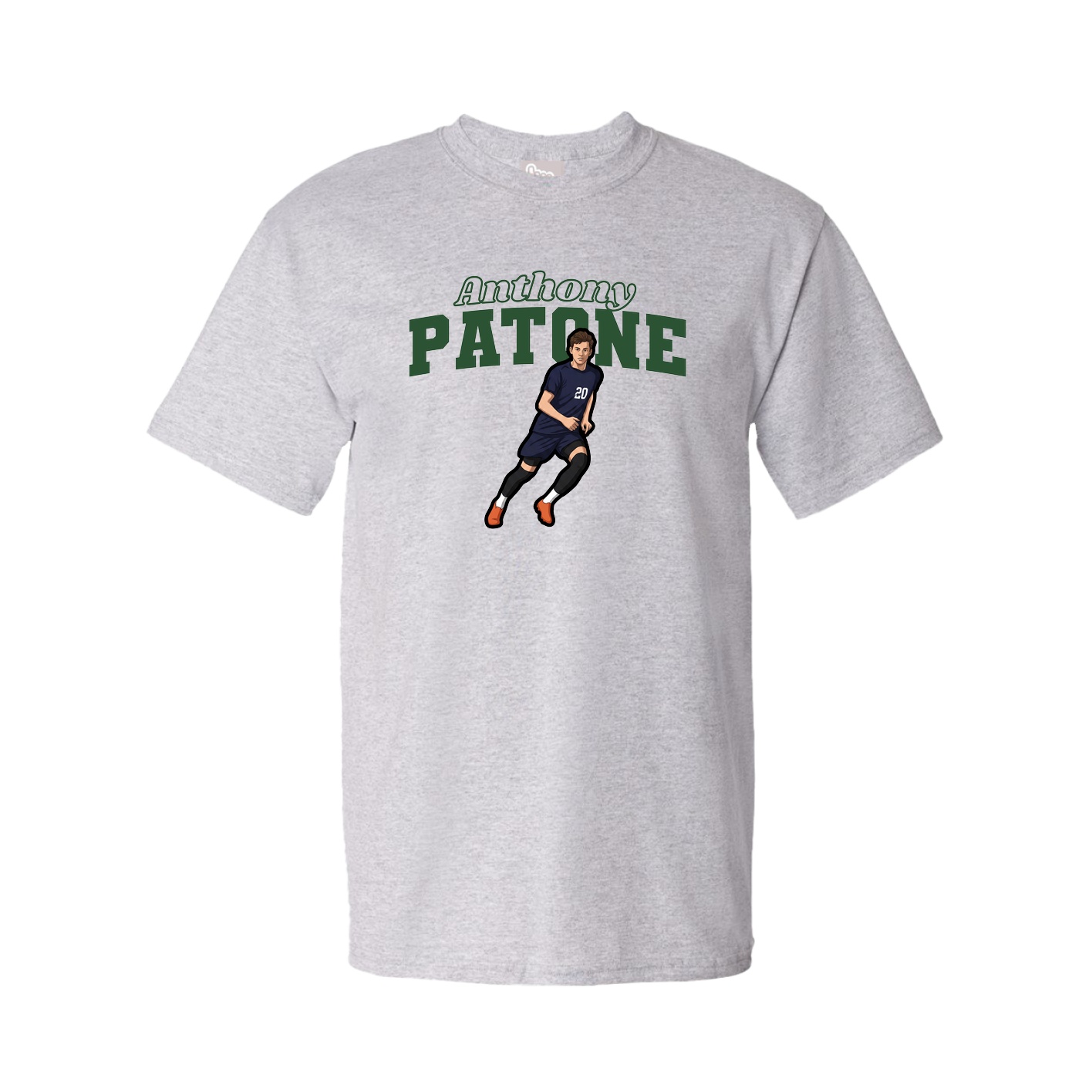 Youth Tee — Name Arch in Grey