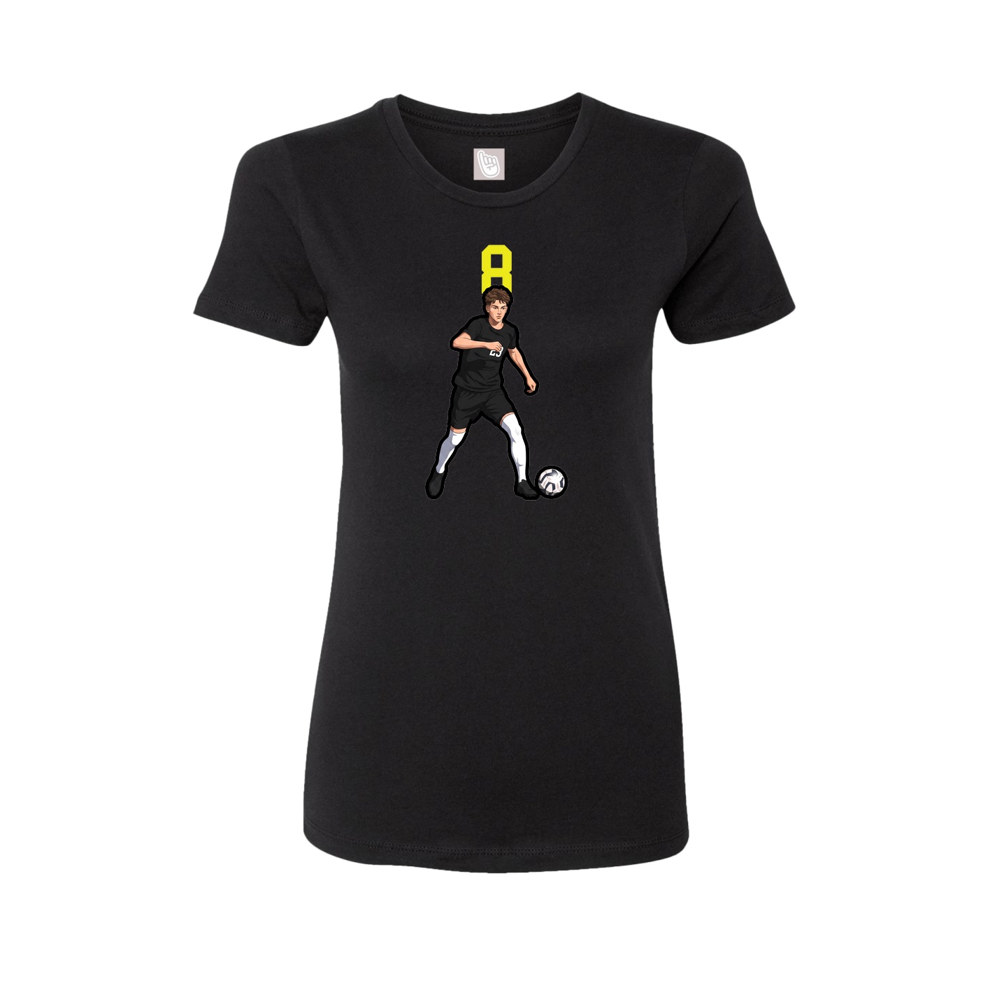 Womens Tee — Number Top in Black