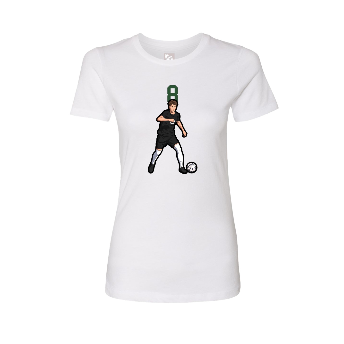 Womens Tee — Number Top in White