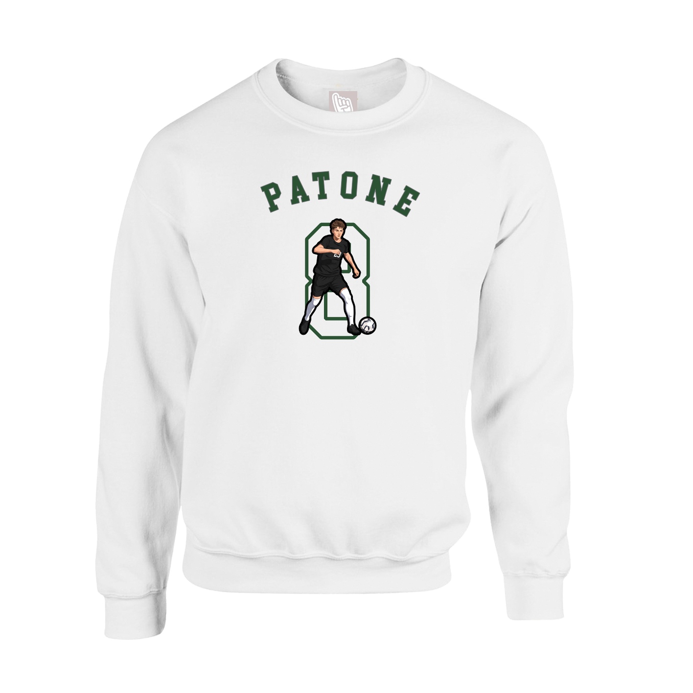 Fleece Crew — Shirsey Arch in White