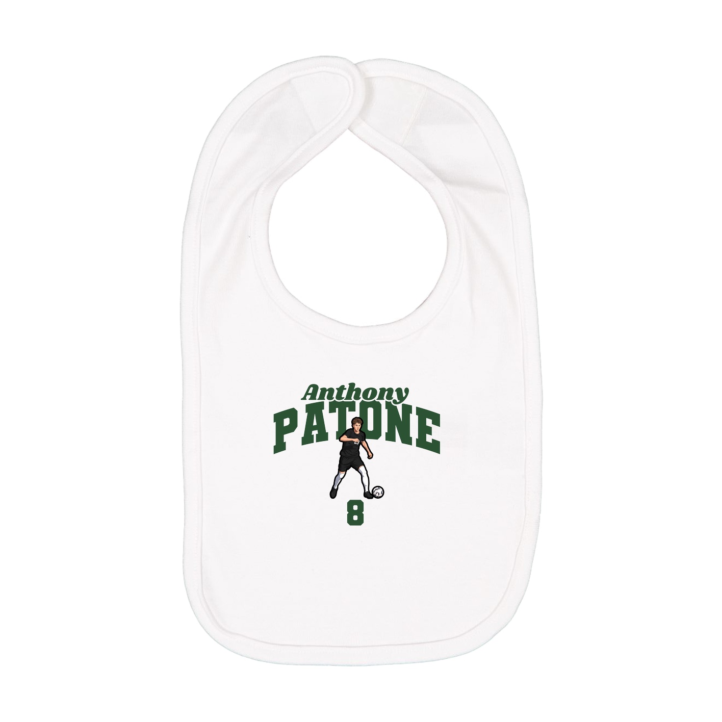 Infant Bib — Signature Arch in White