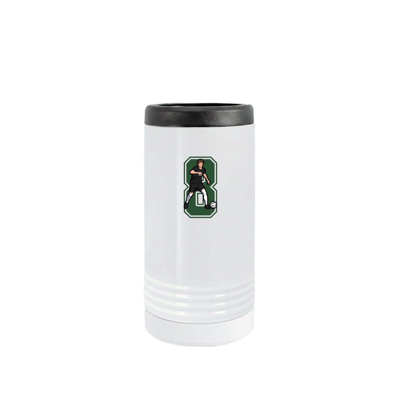 Slim Beverage Holder — Number in White
