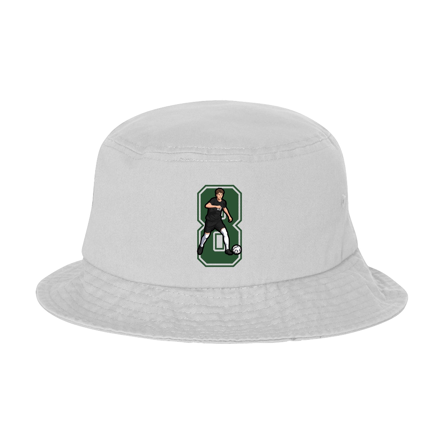 Bucket Cap — Number in White