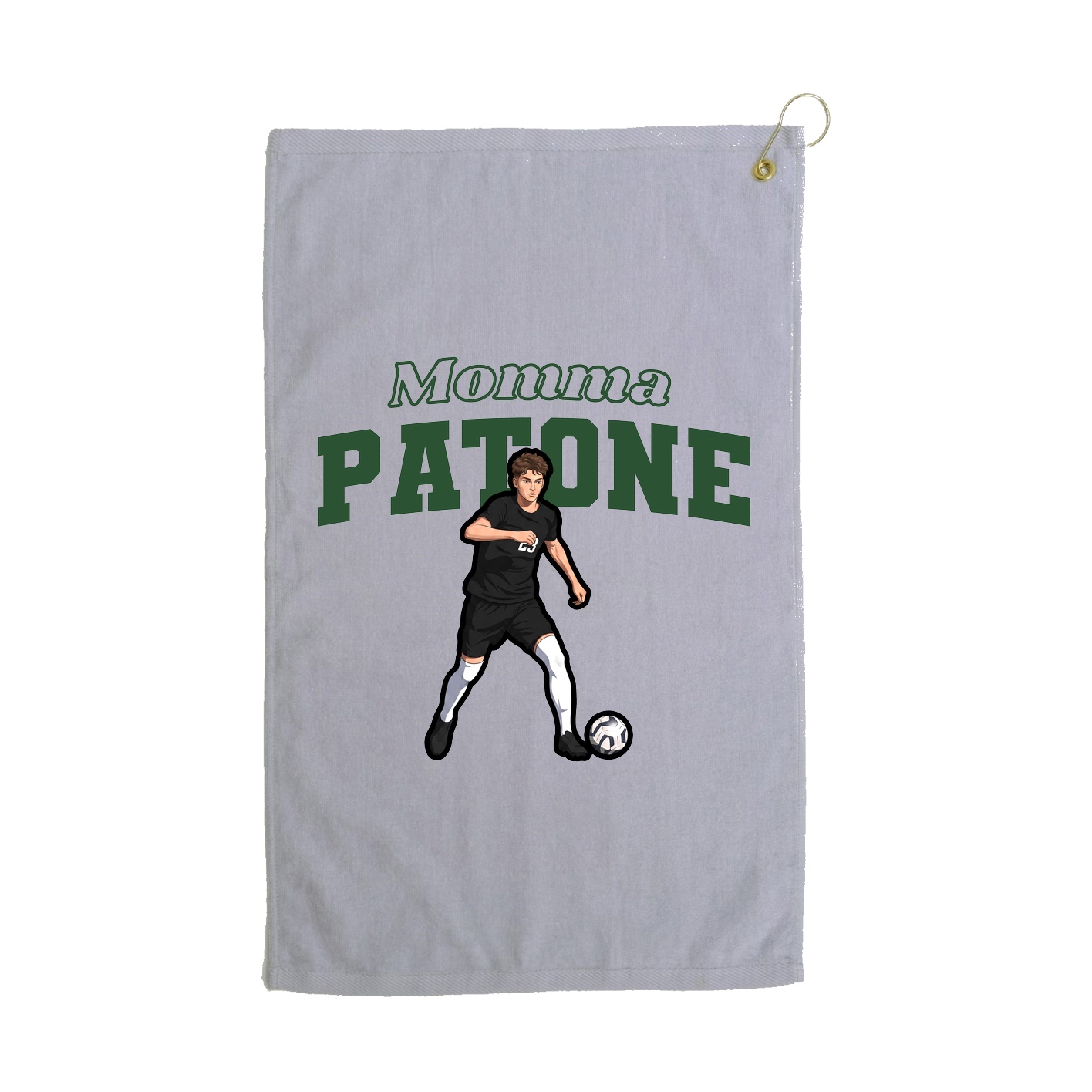 Golf Towel — Mothers Day Block in Grey