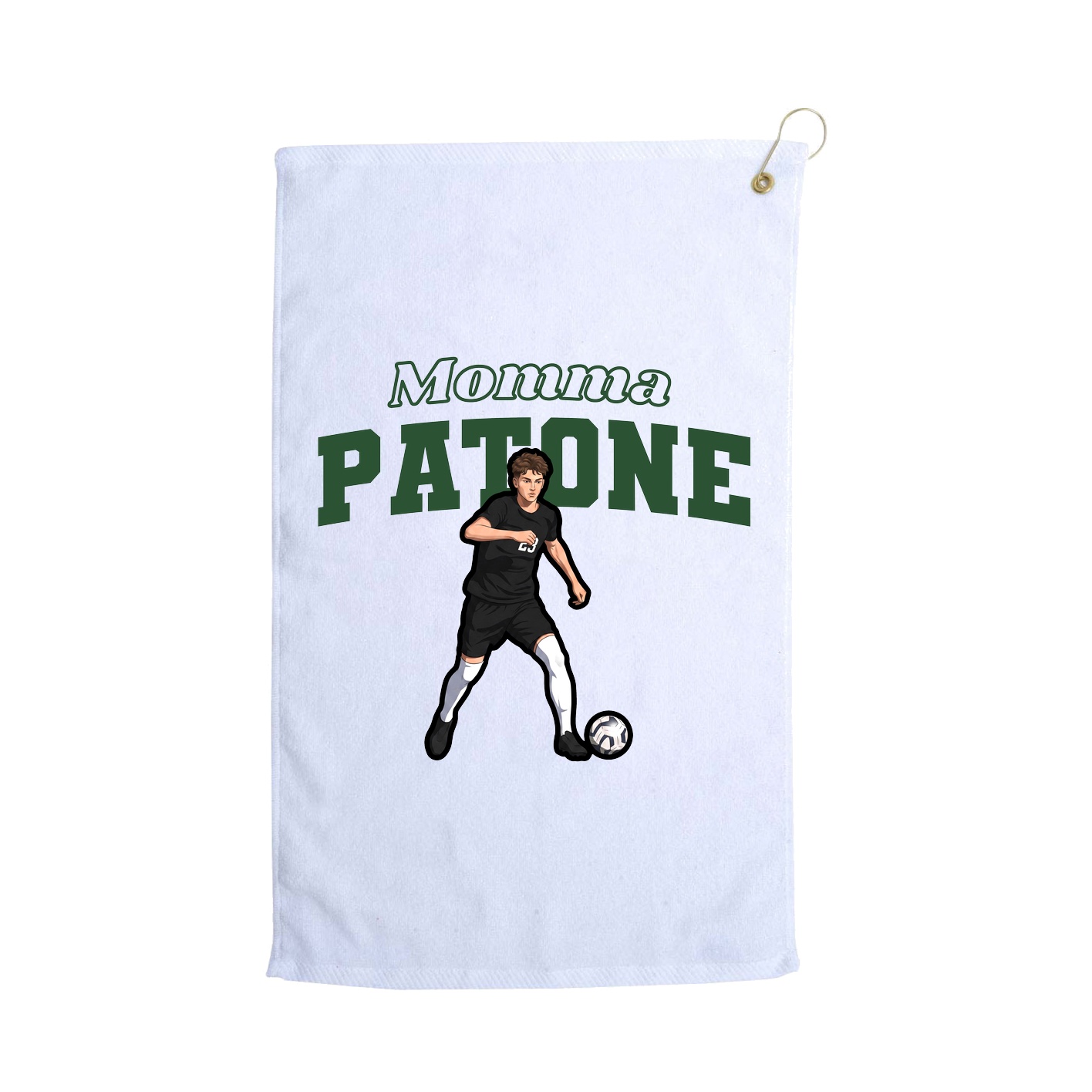 Golf Towel — Mothers Day Block in White