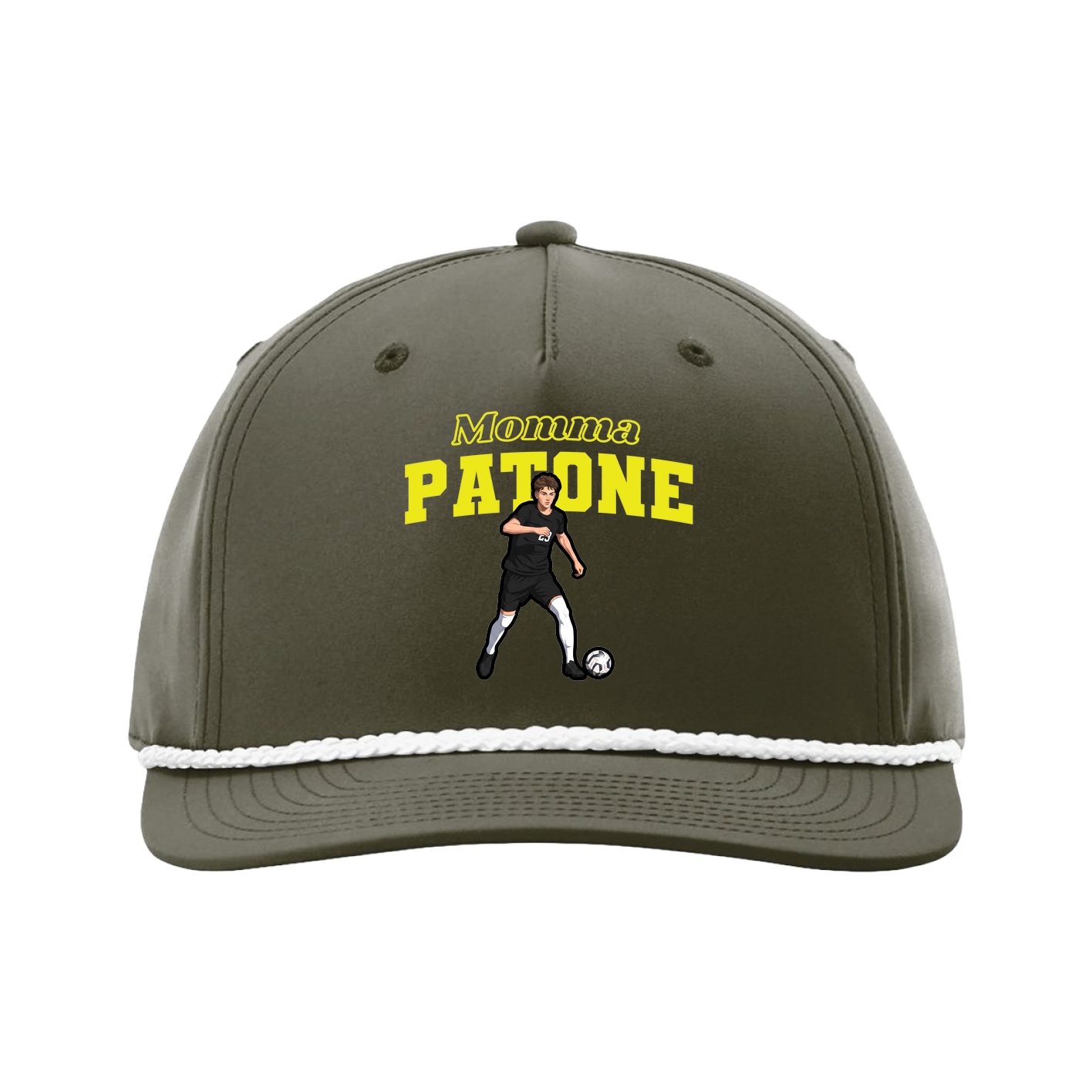 Five-Panel Classic Rope Cap — Mothers Day Block in Green