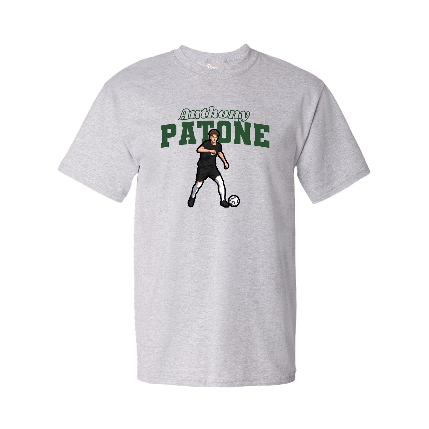 Youth Tee — Name Arch in Grey