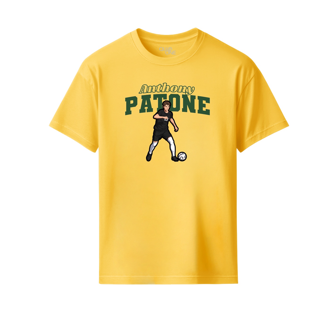 Youth Tee — Name Arch in Yellow