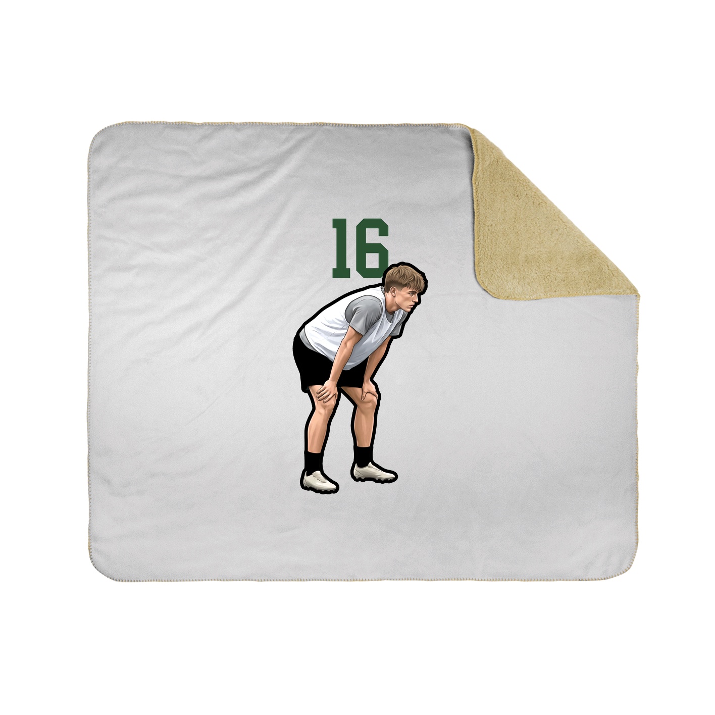 Throw Blanket — Number Top in White
