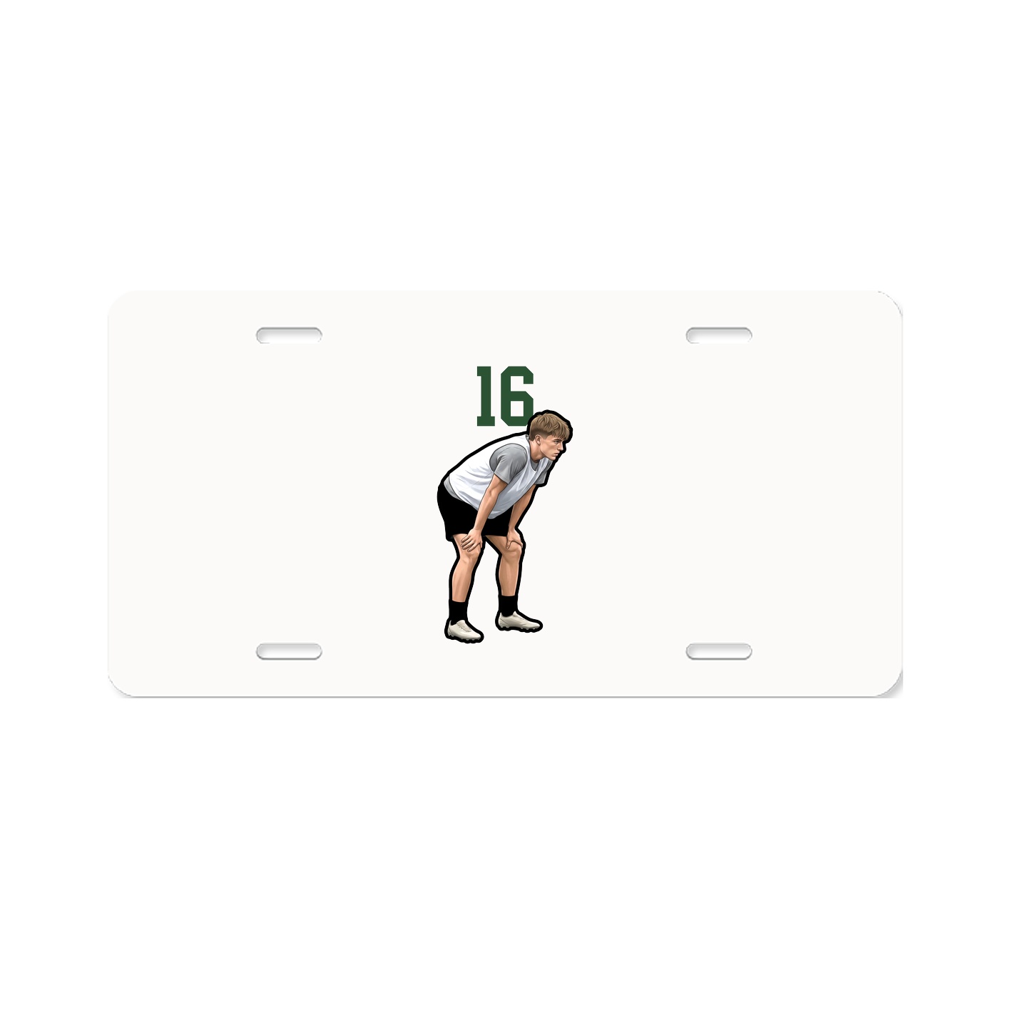 License Plate — Number Top in Classic