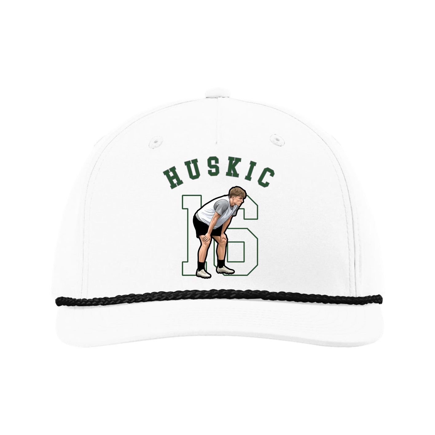 Five-Panel Classic Rope Cap — Shirsey Arch in White