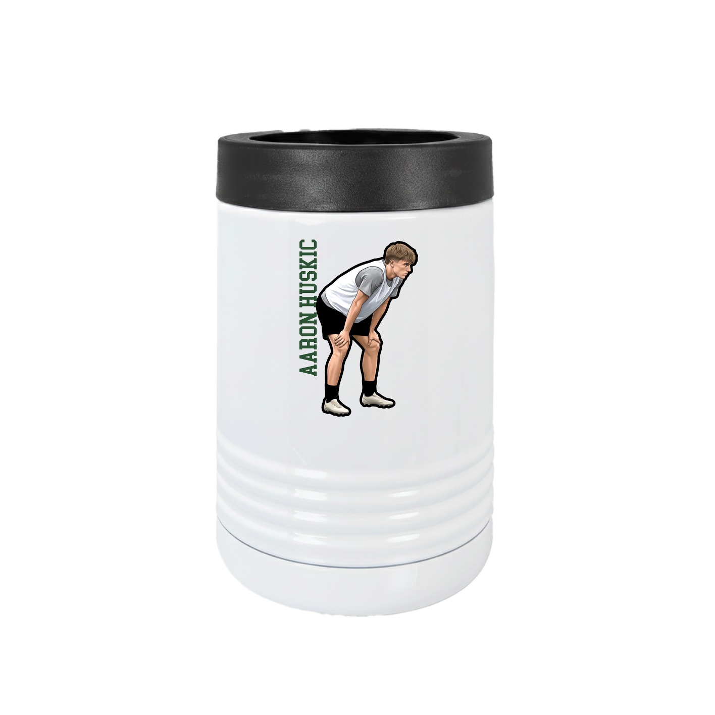 Beverage Holder — Name Vertical in White