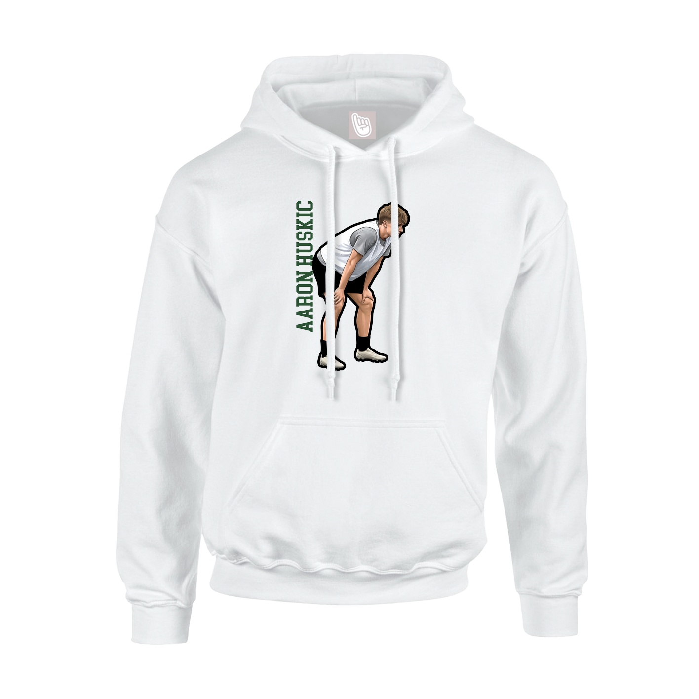 Youth Hoodie — Name Vertical in White
