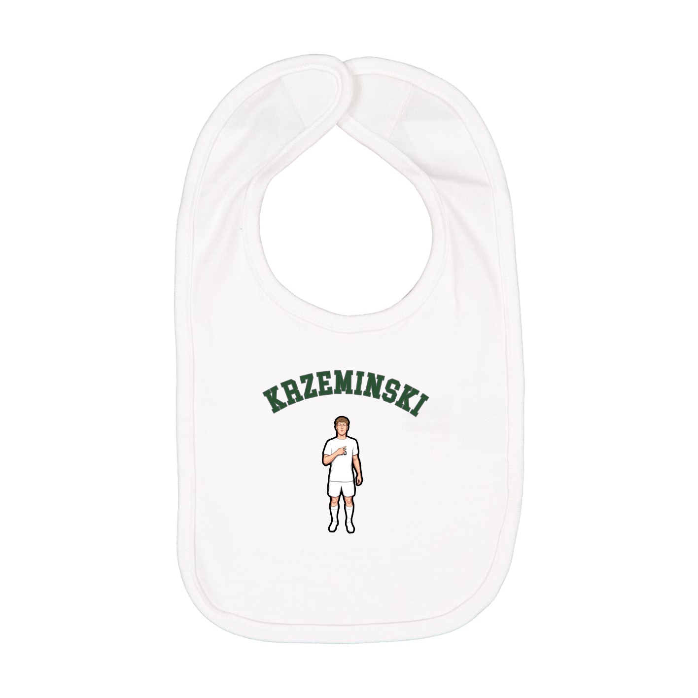 Infant Bib — Shirsey Arch in White
