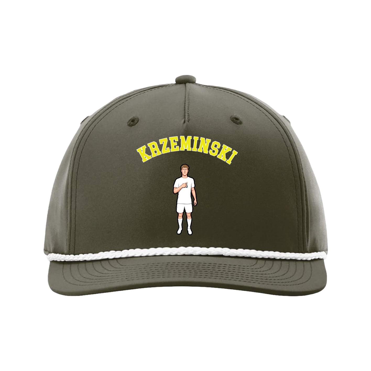 Five-Panel Classic Rope Cap — Shirsey Arch in Green