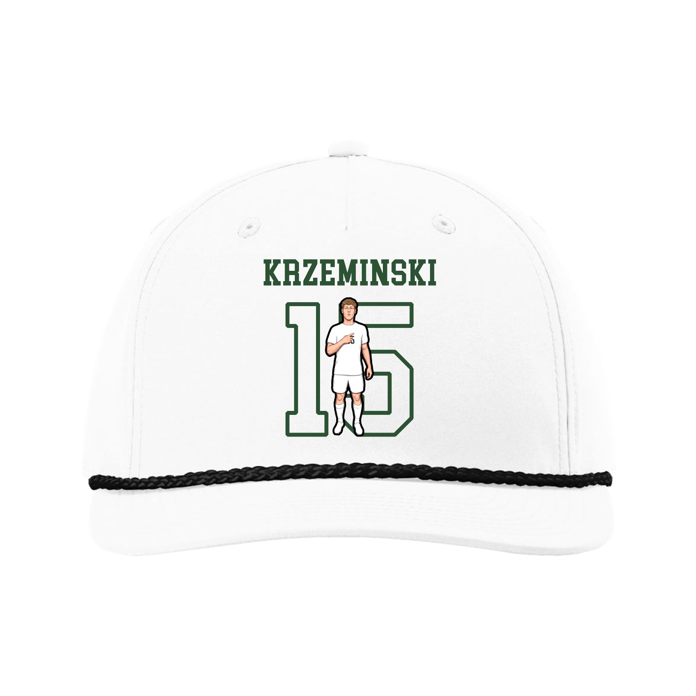 Five-Panel Classic Rope Cap — Shirsey in White