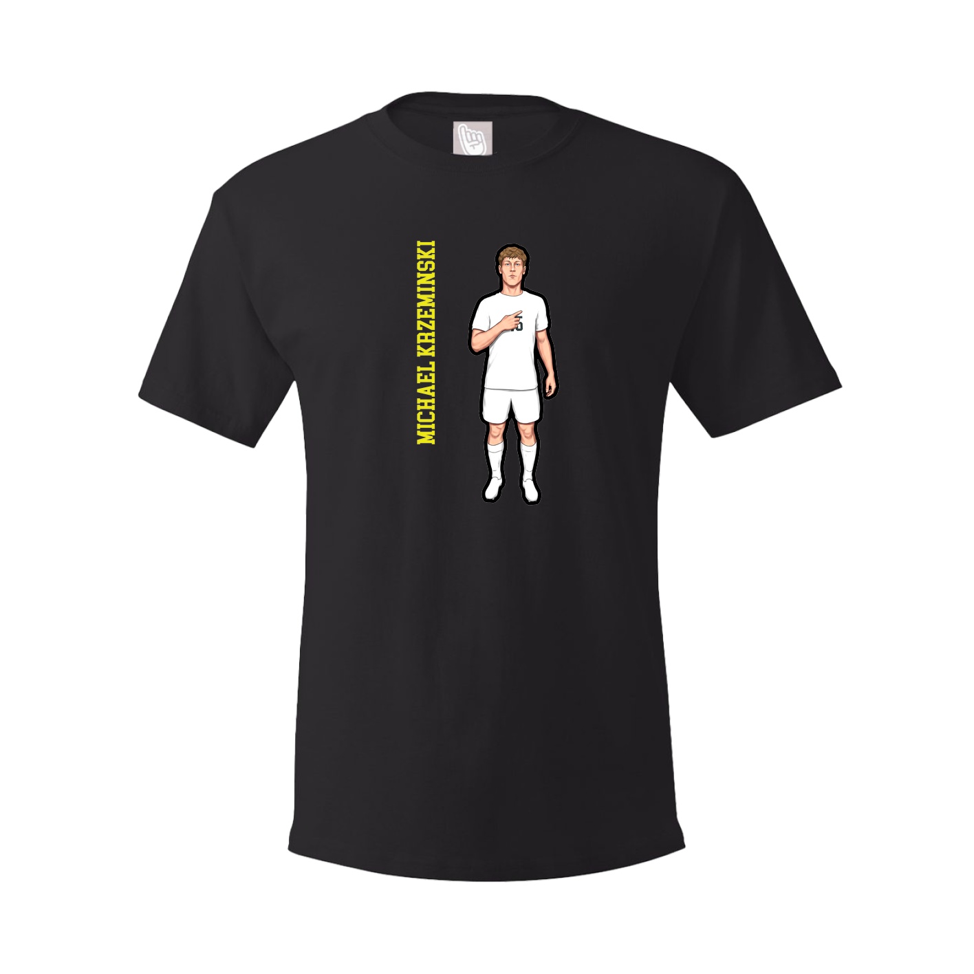 Youth Tee — Name Vertical in Black