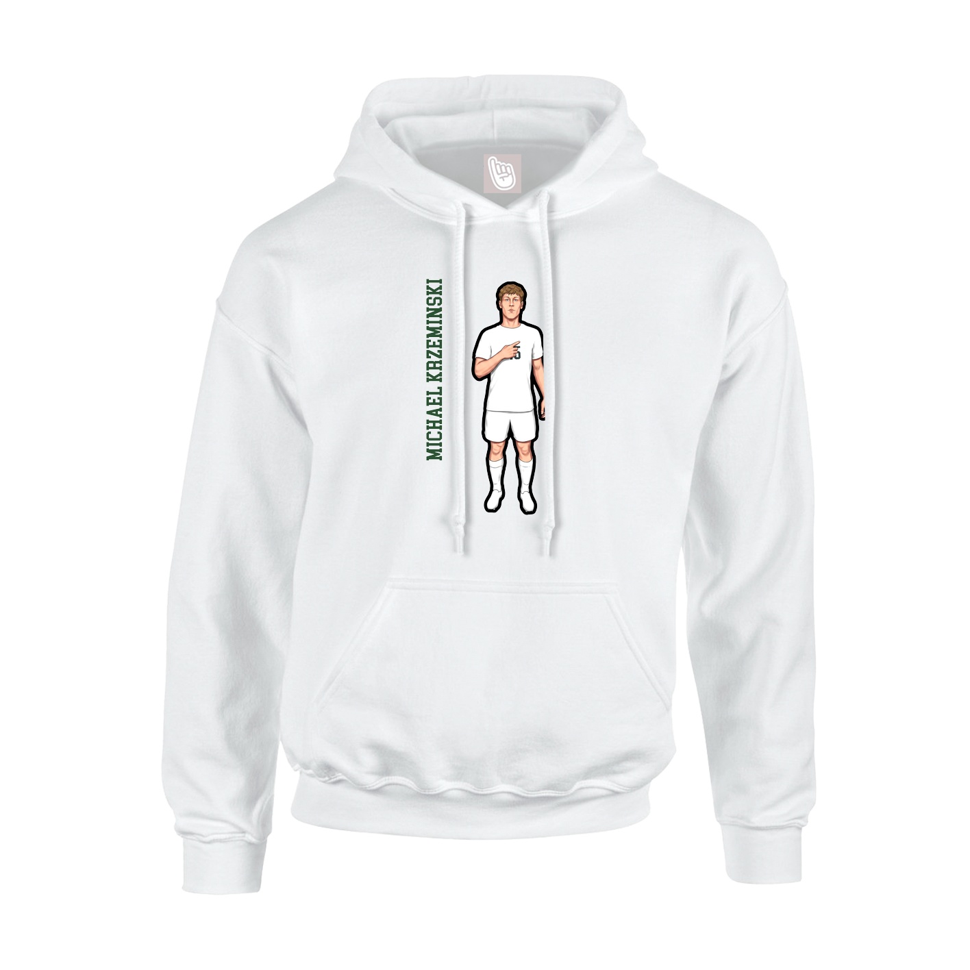 Hoodie — Name Vertical in White