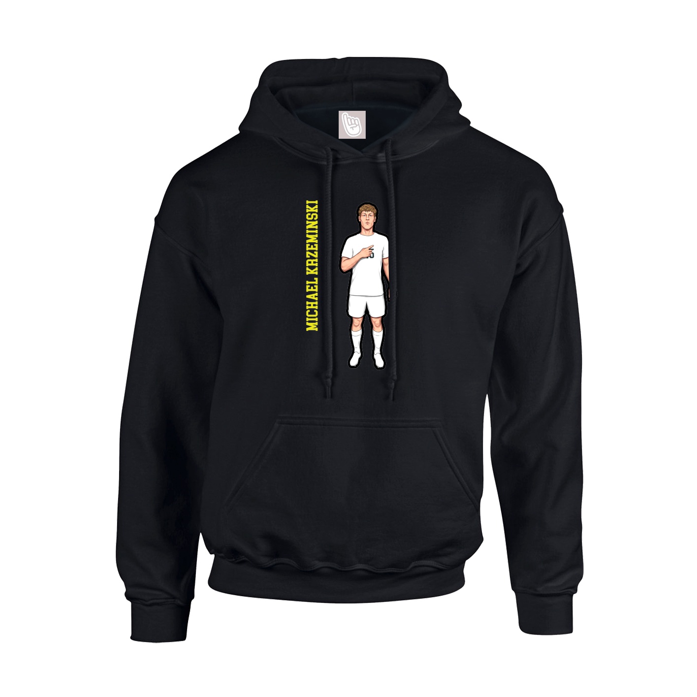 Youth Hoodie — Name Vertical in Black