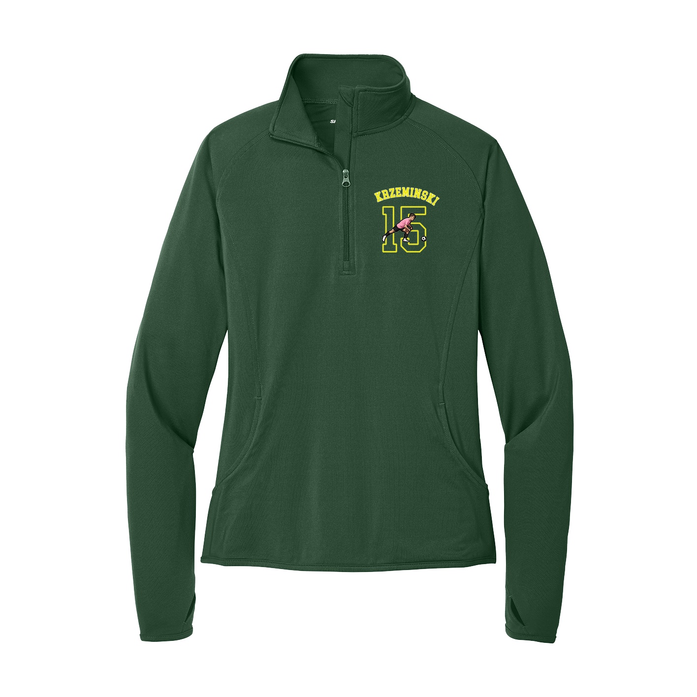 Women's Q-Zip Pullover — Shirsey Arch in Green