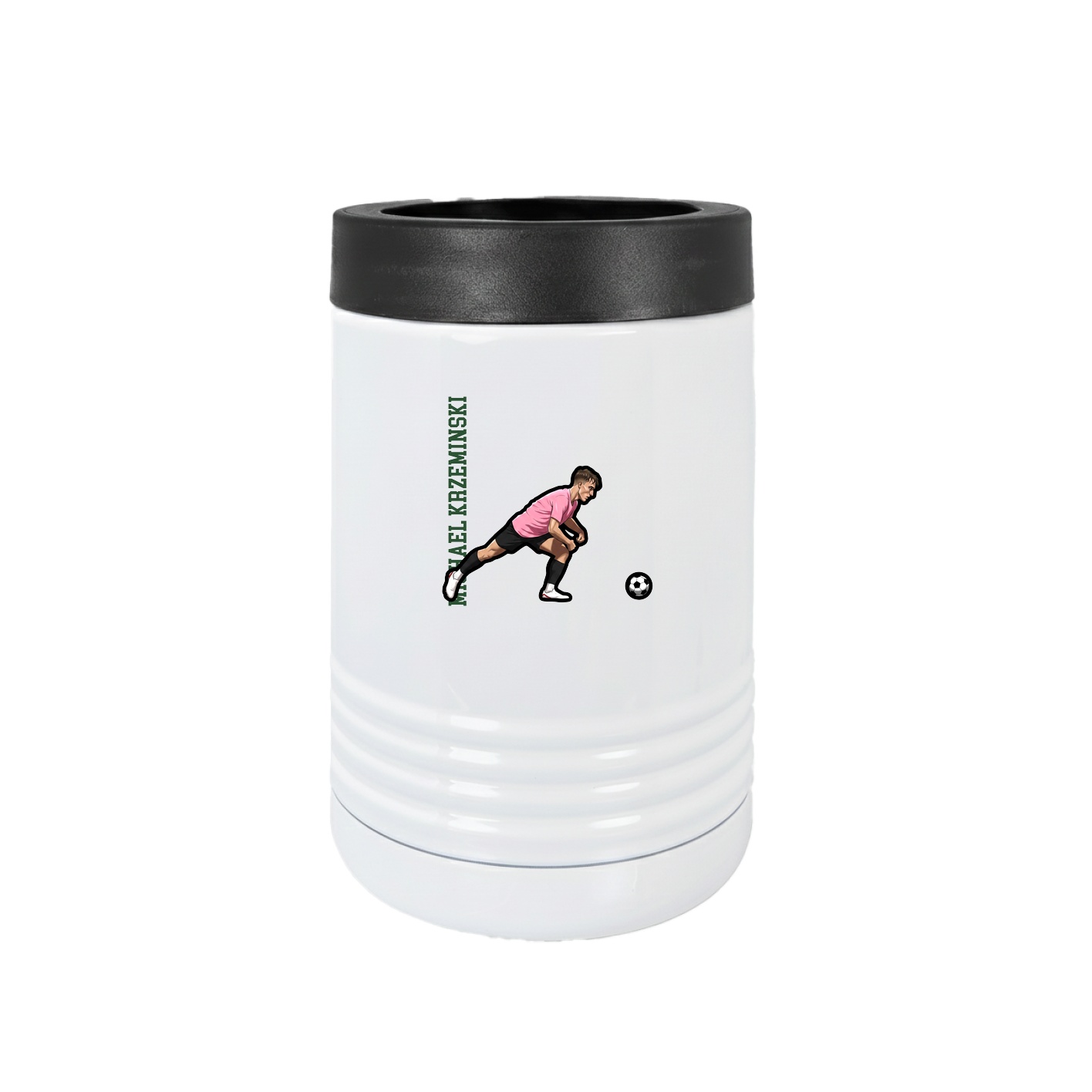 Beverage Holder — Name Vertical in White