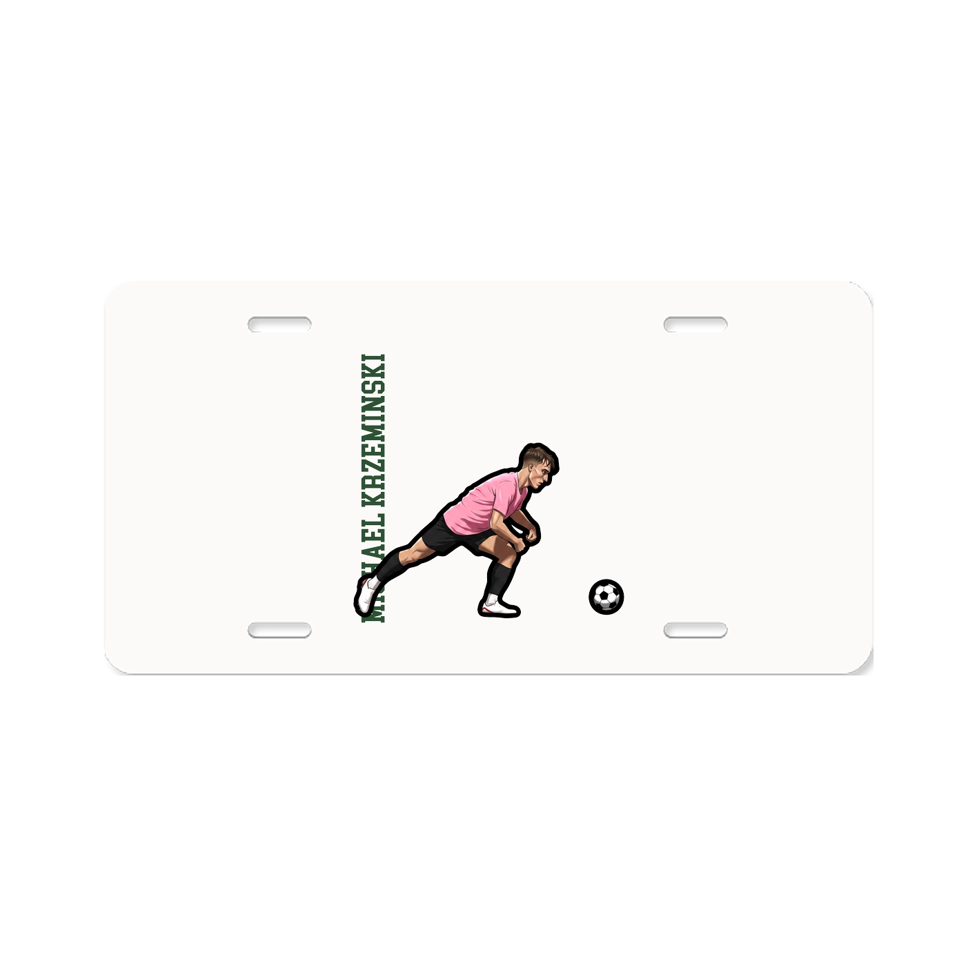 License Plate — Name Vertical in Classic