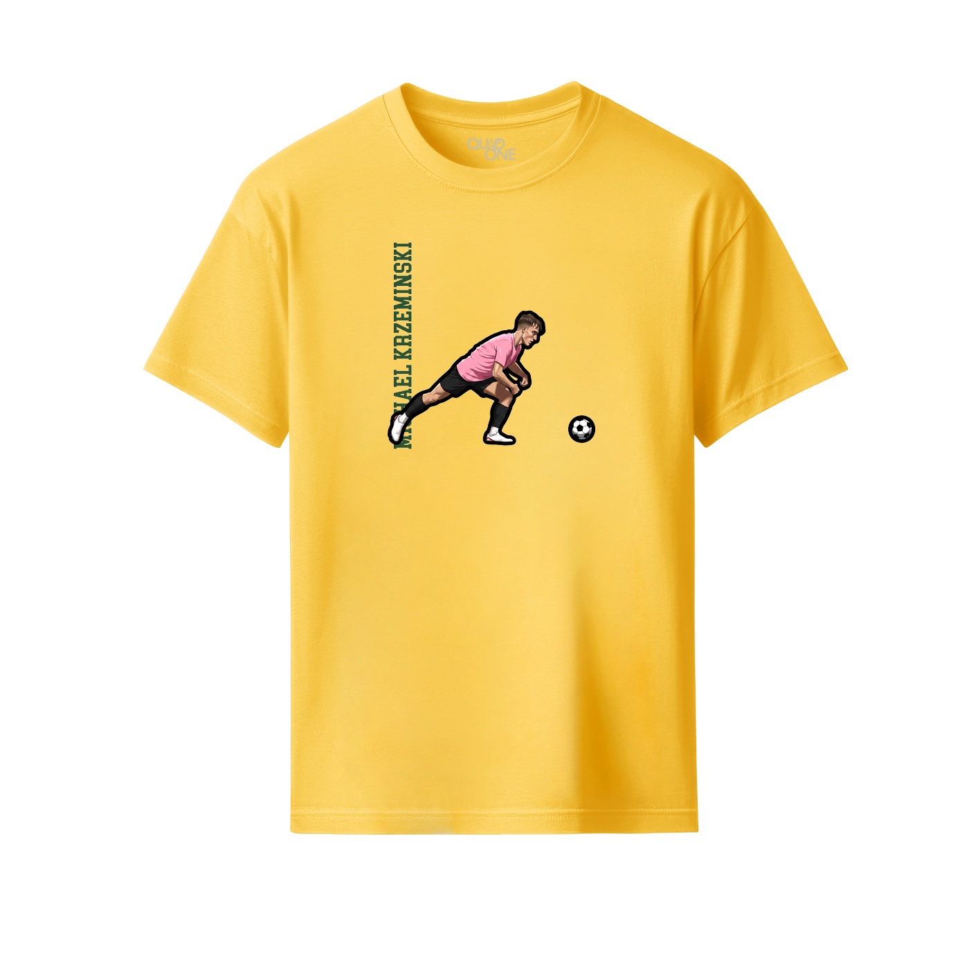 Youth Tee — Name Vertical in Yellow