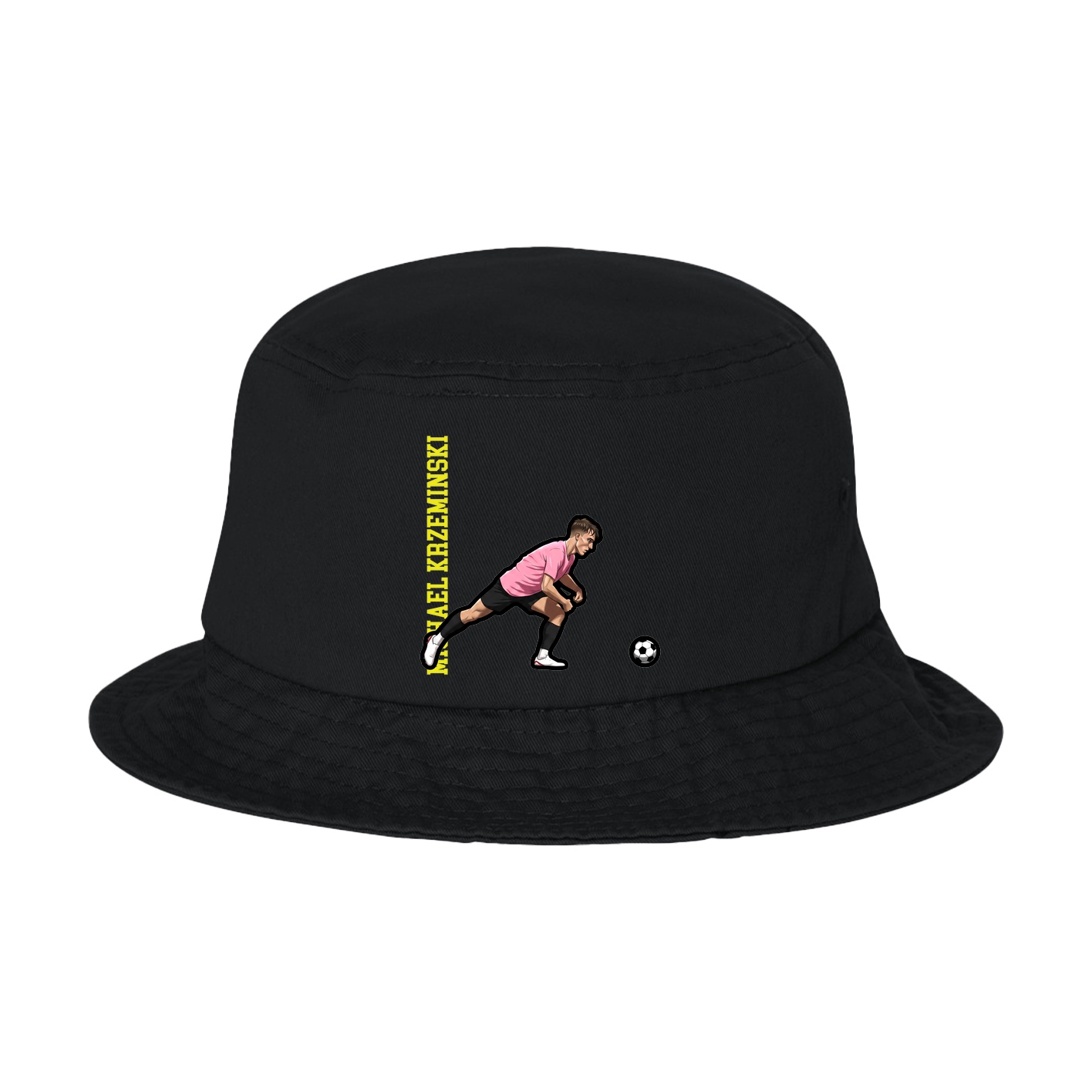 Bucket Cap — Name Vertical in Black