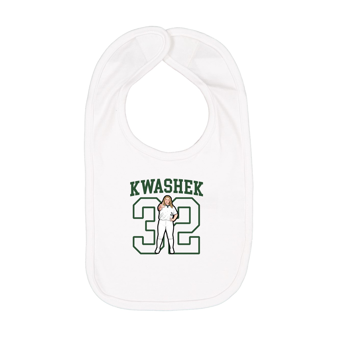 Infant Bib — Shirsey in White