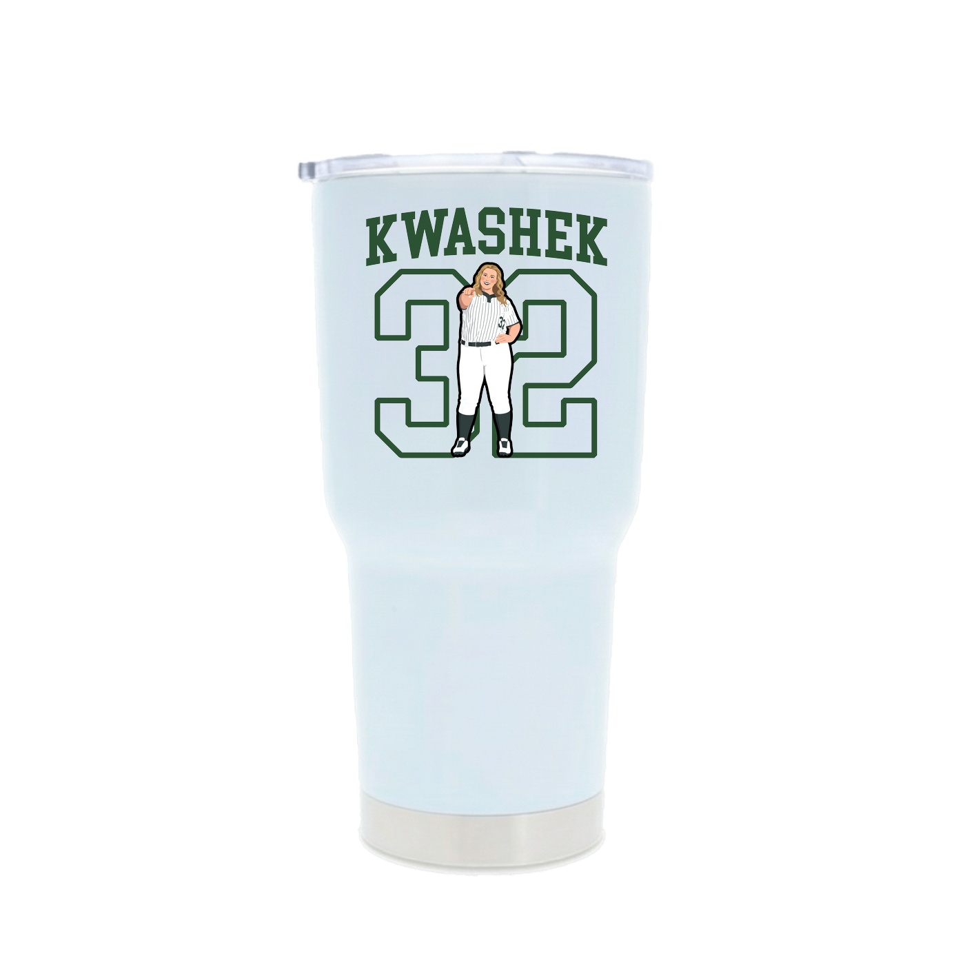 30oz Stainless Steel Tumbler — Shirsey in White