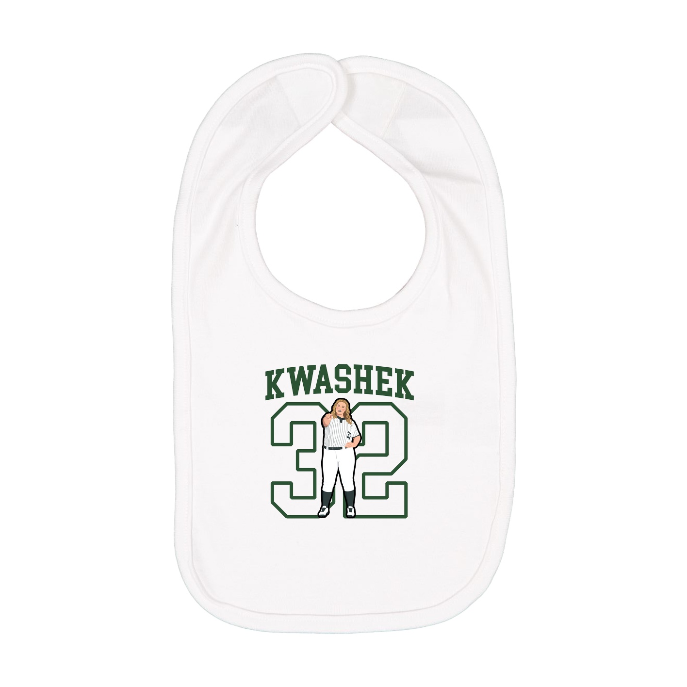 Infant Bib — Shirsey in White