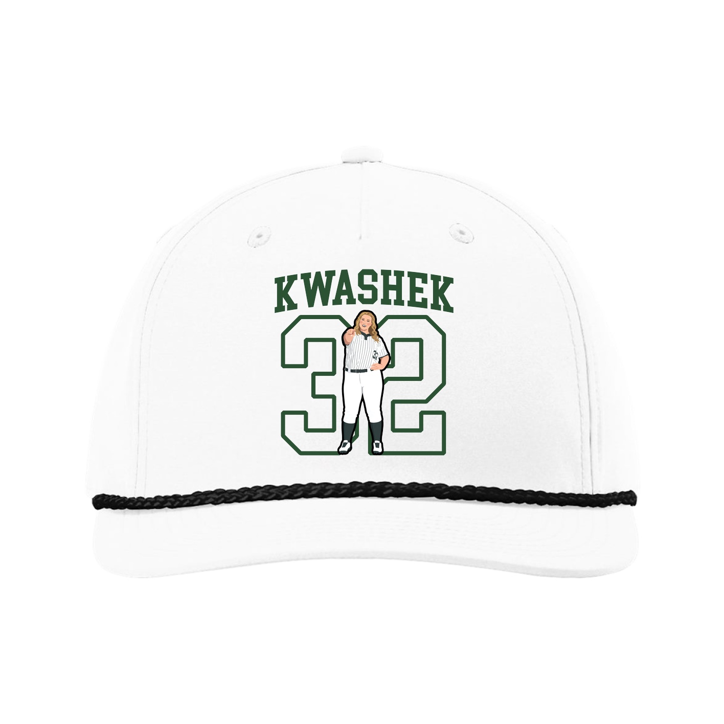 Five-Panel Classic Rope Cap — Shirsey in White