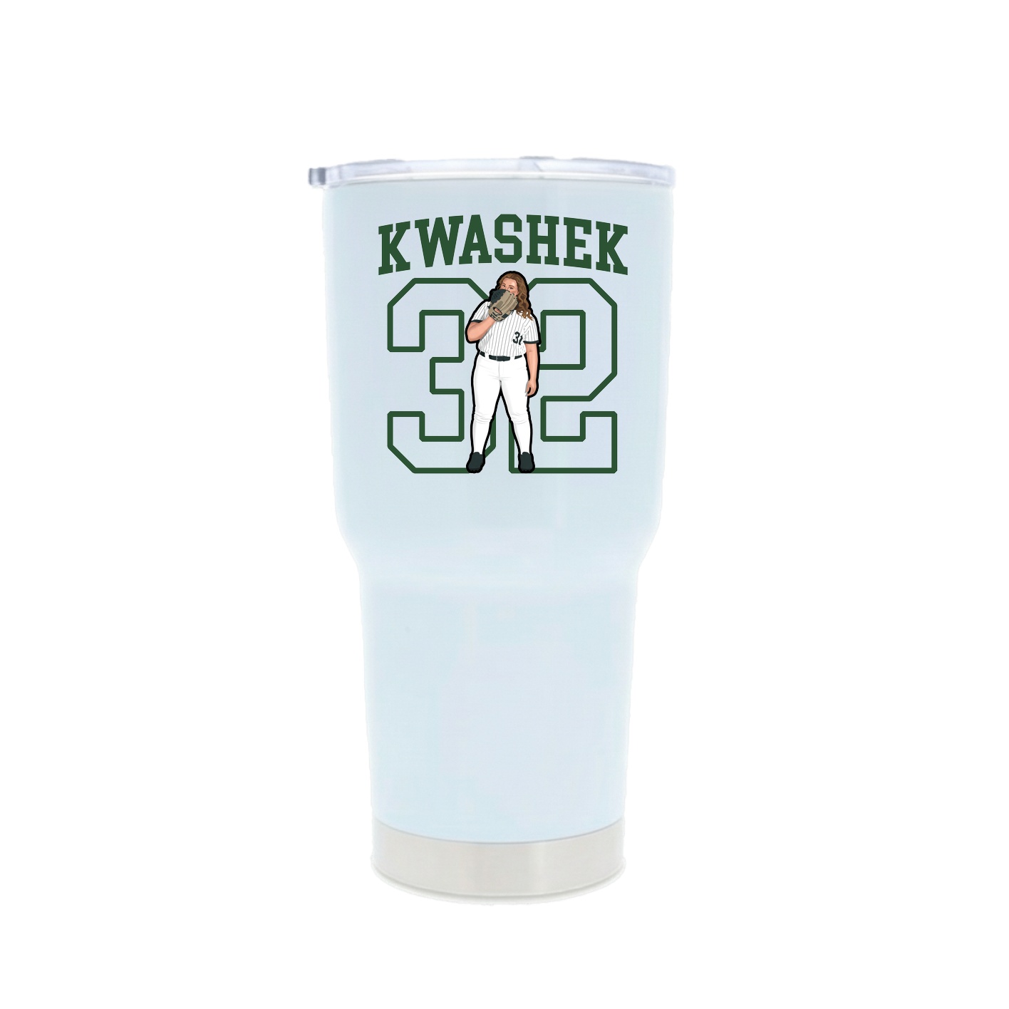 30oz Stainless Steel Tumbler — Shirsey in White