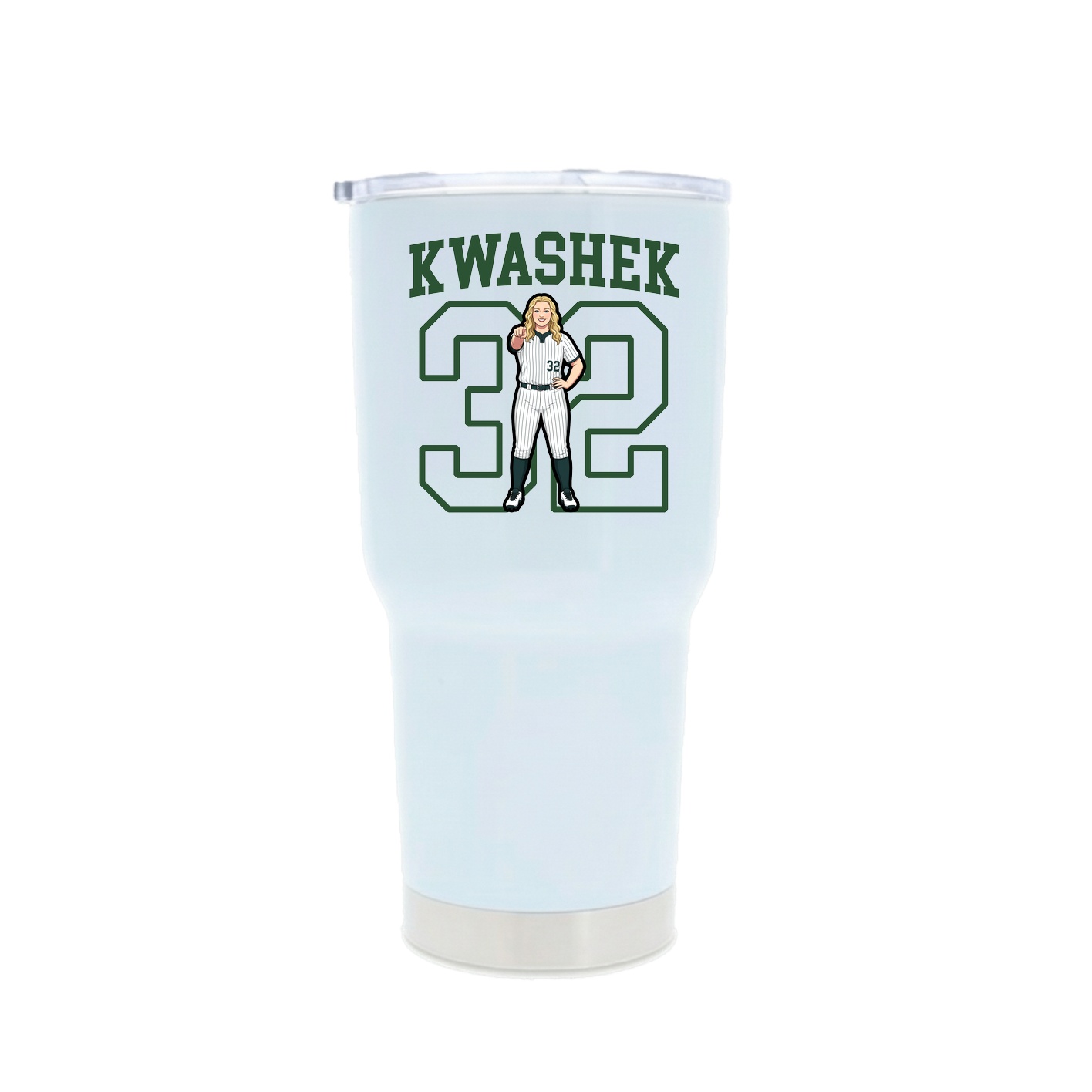 30oz Stainless Steel Tumbler — Shirsey in White